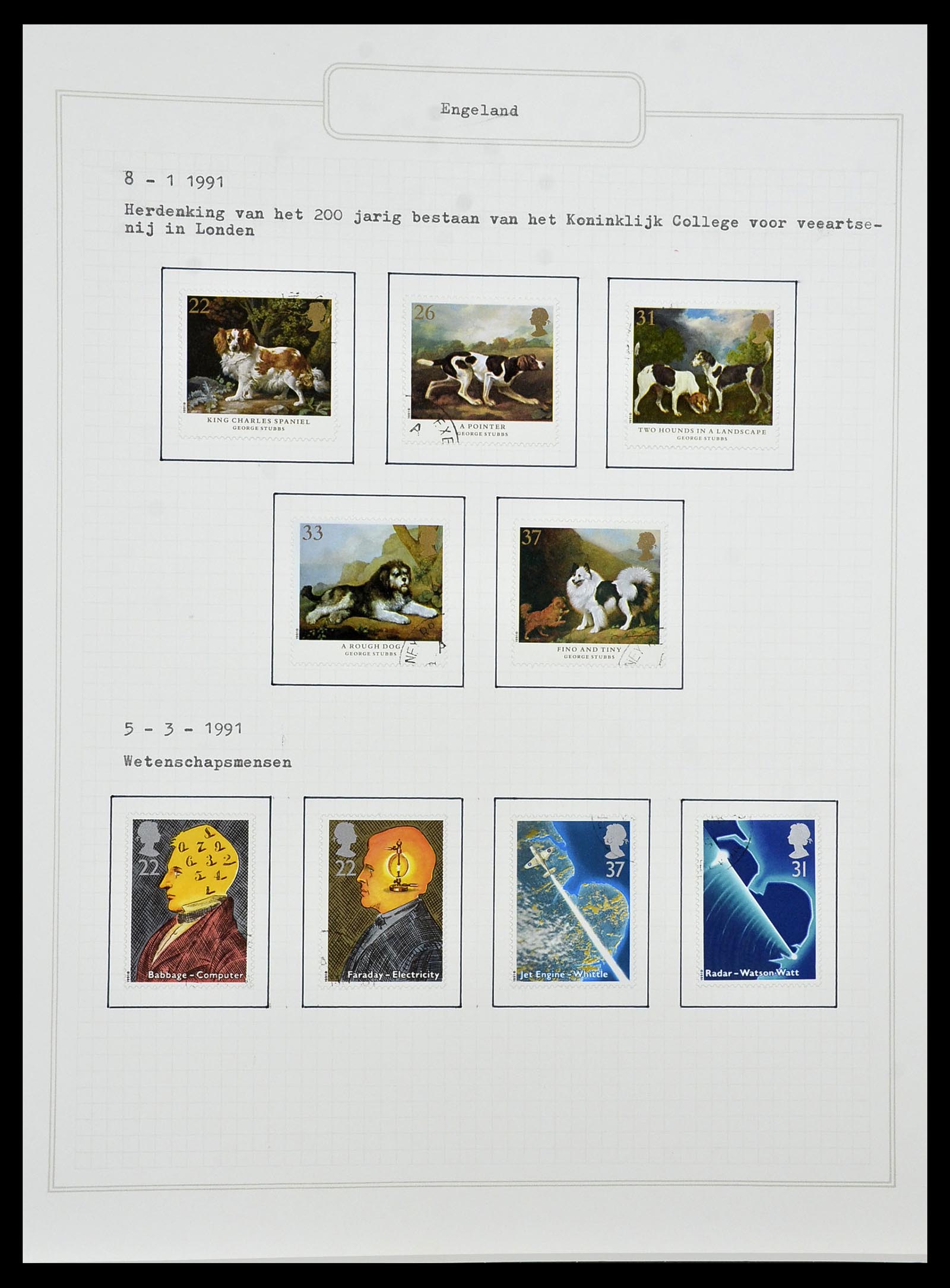 34422 160 - Postzegelverzameling 34422 Engeland 1937-1995.