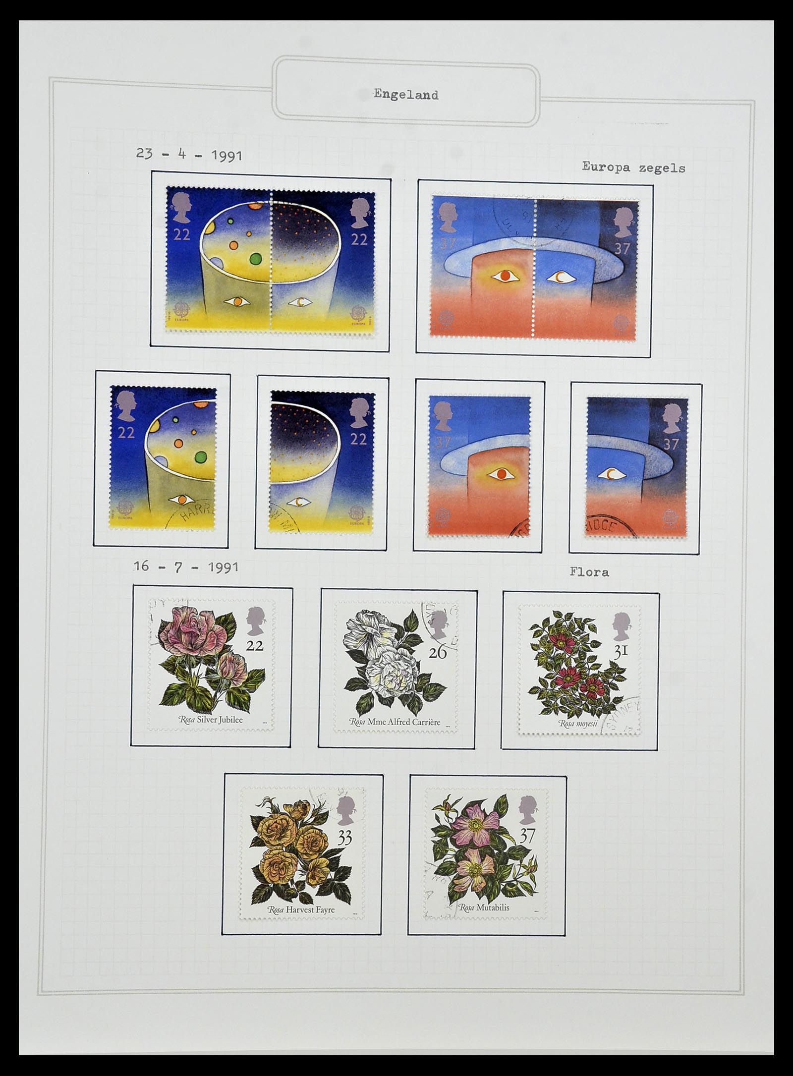 34422 165 - Postzegelverzameling 34422 Engeland 1937-1995.