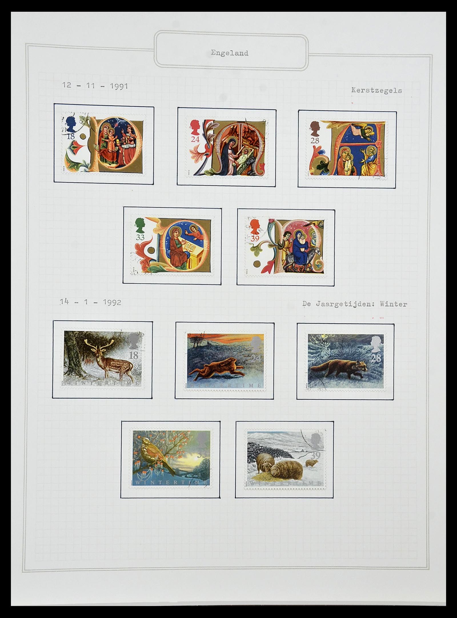 34422 166 - Postzegelverzameling 34422 Engeland 1937-1995.