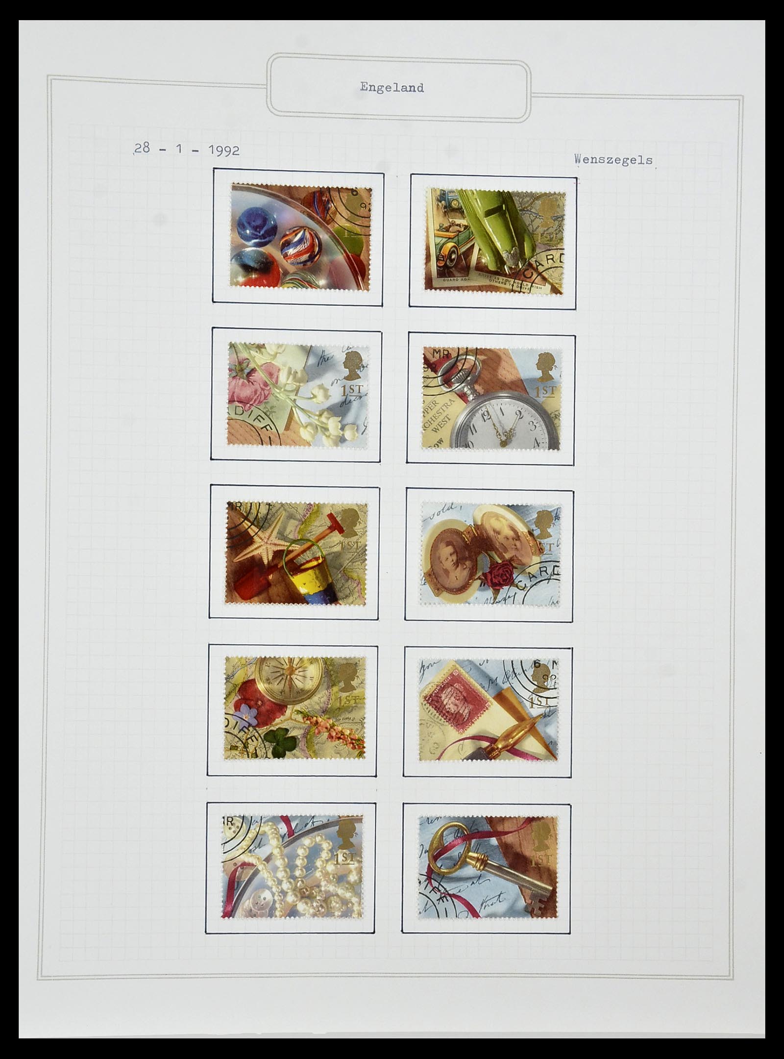 34422 168 - Postzegelverzameling 34422 Engeland 1937-1995.