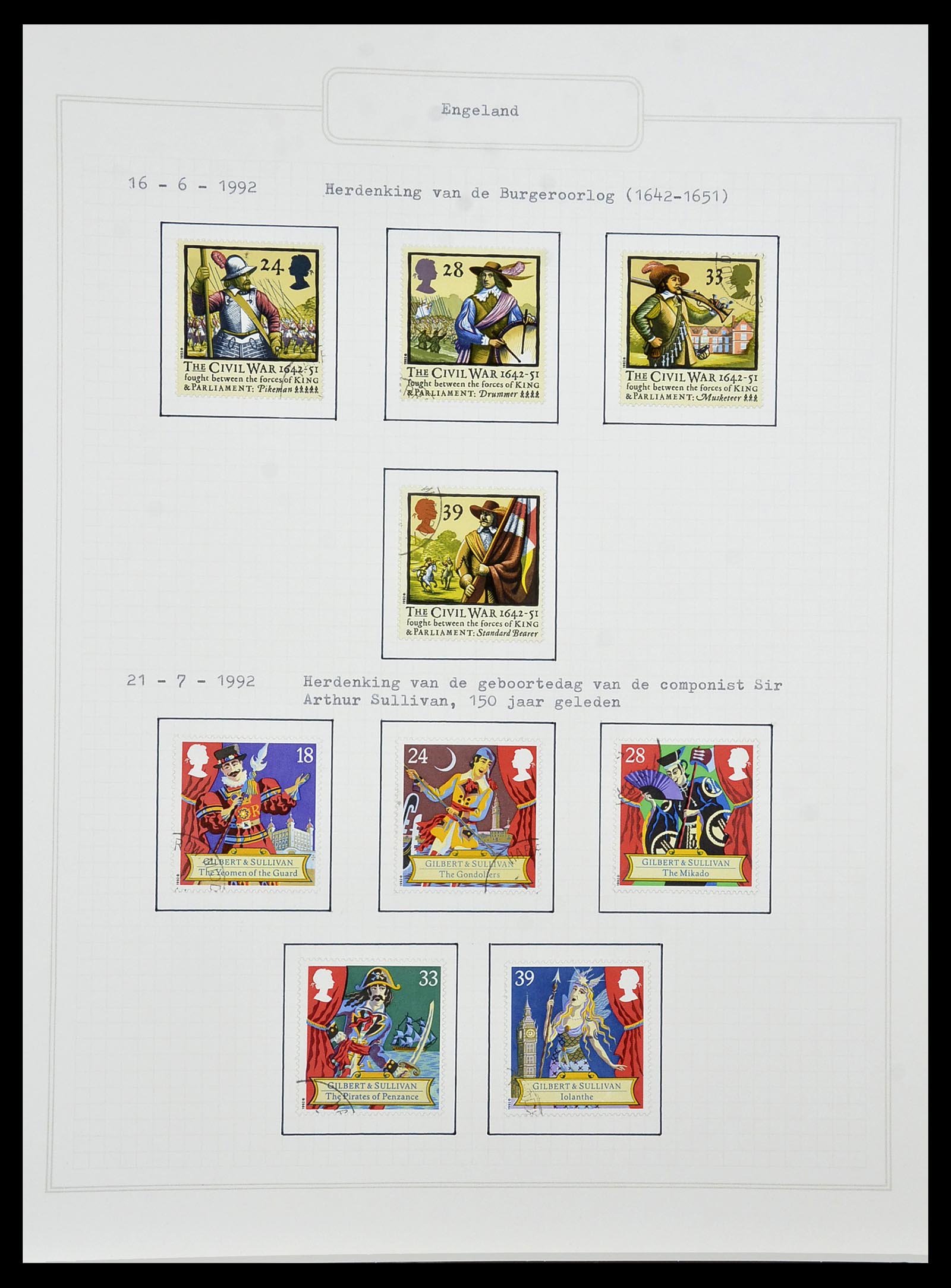 34422 171 - Postzegelverzameling 34422 Engeland 1937-1995.