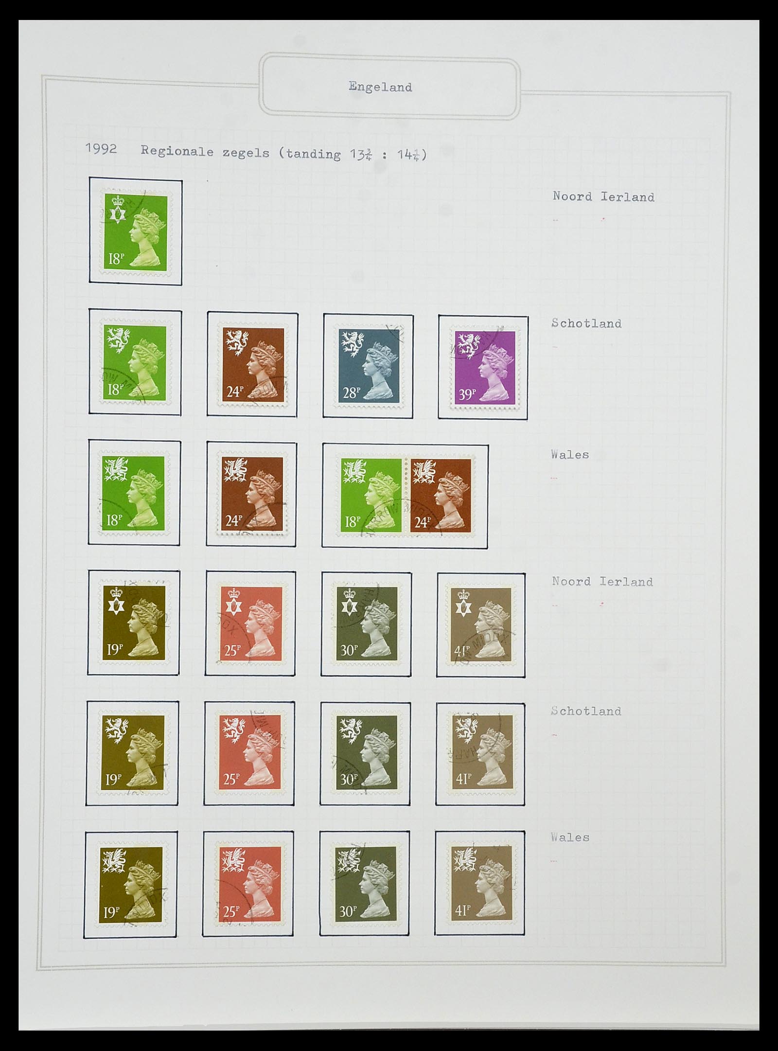 34422 173 - Postzegelverzameling 34422 Engeland 1937-1995.
