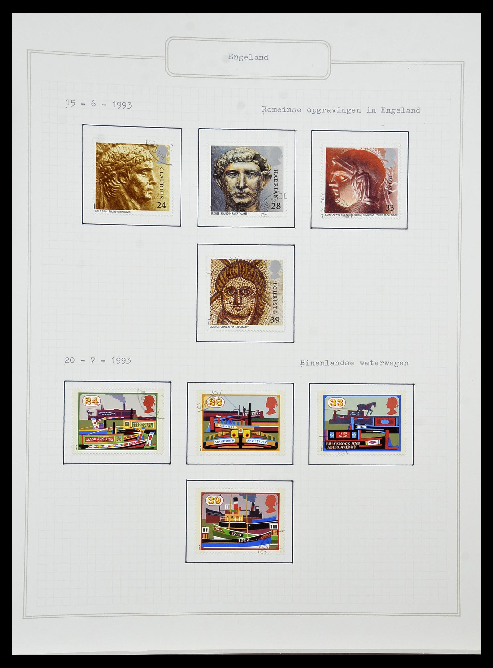 34422 178 - Postzegelverzameling 34422 Engeland 1937-1995.