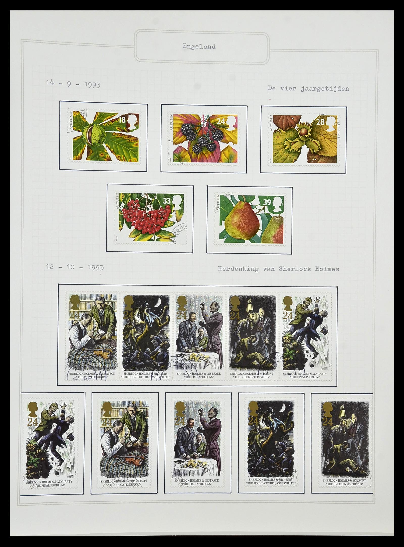 34422 179 - Postzegelverzameling 34422 Engeland 1937-1995.