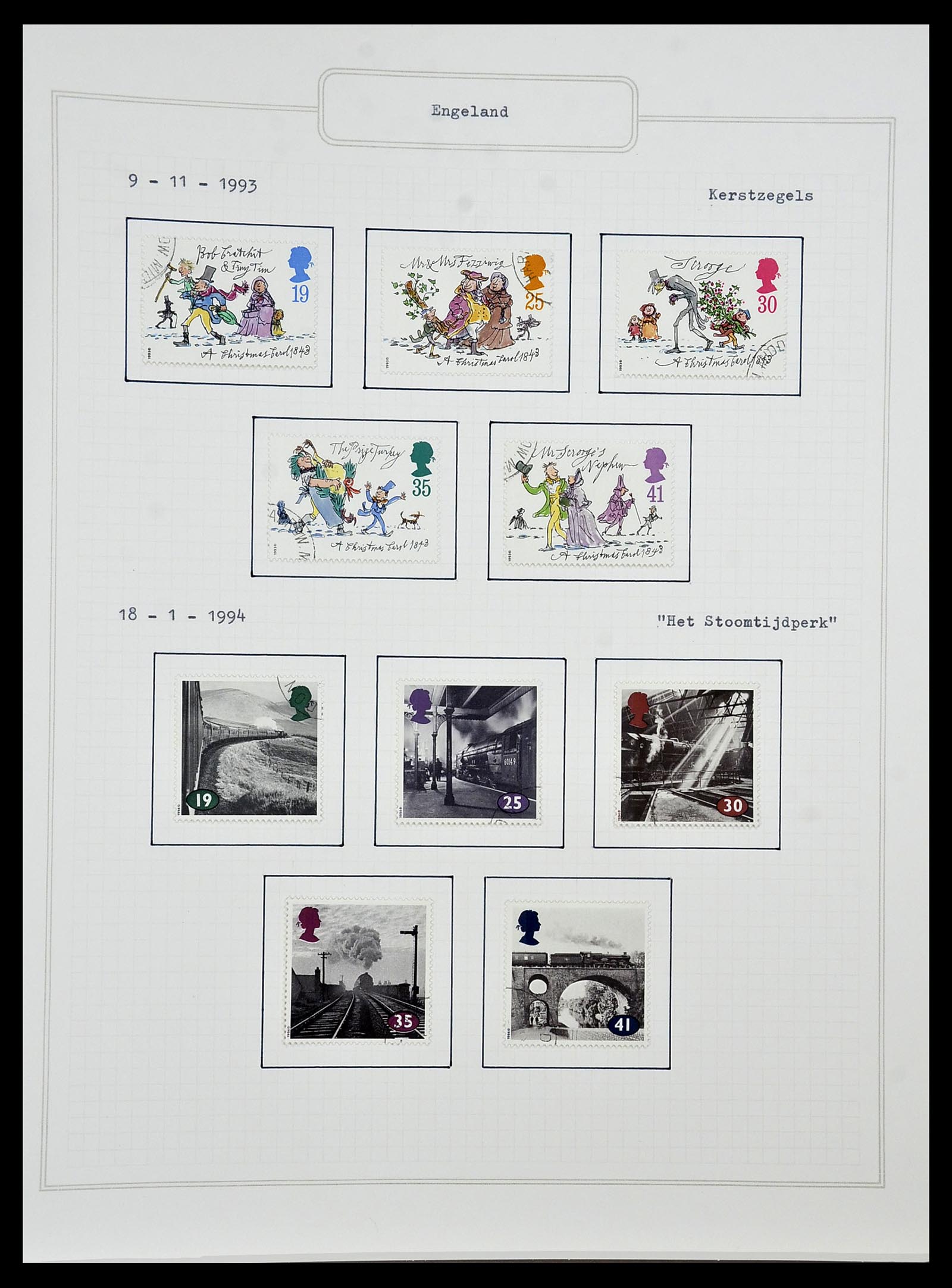 34422 180 - Postzegelverzameling 34422 Engeland 1937-1995.