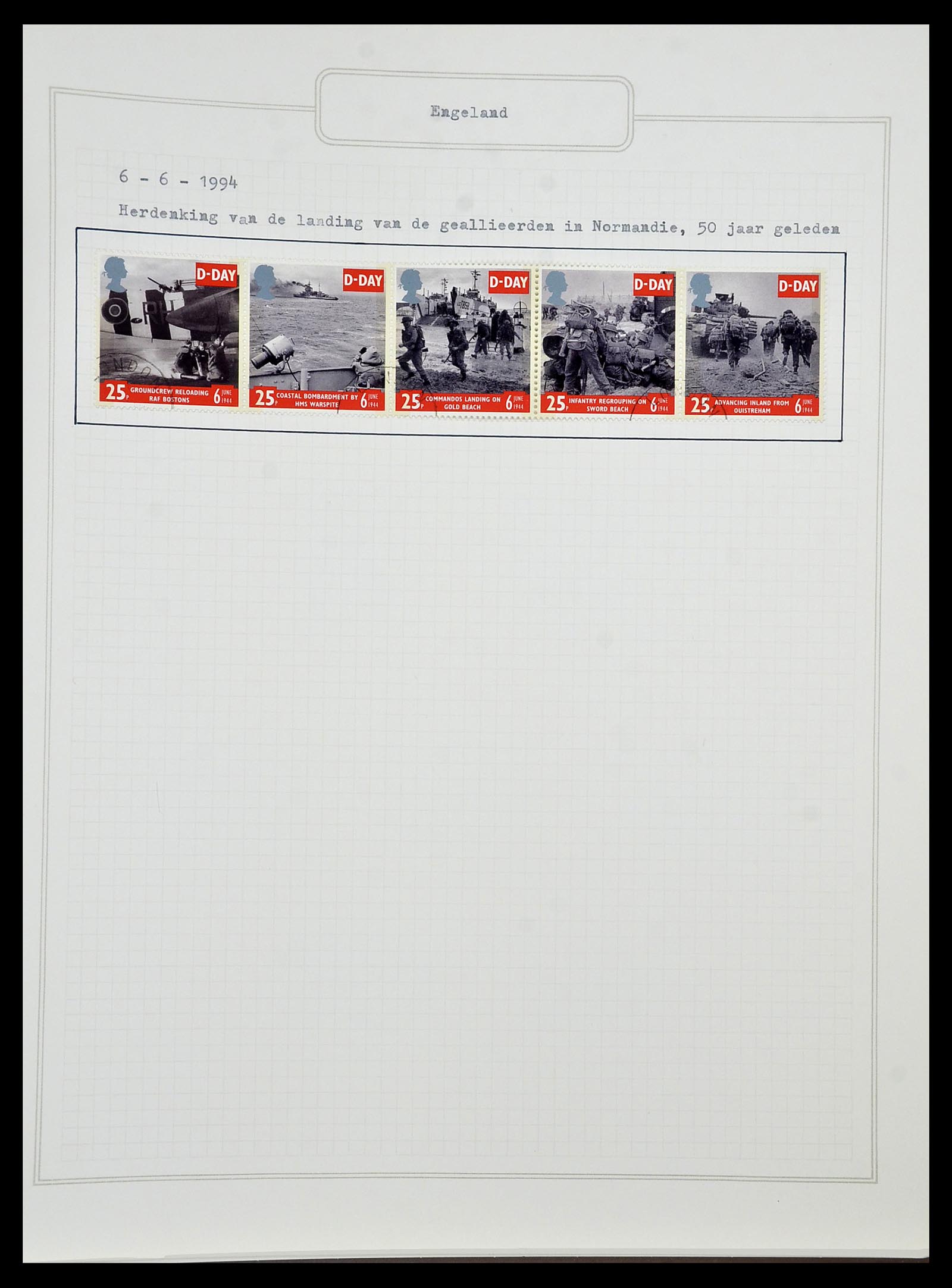 34422 184 - Postzegelverzameling 34422 Engeland 1937-1995.