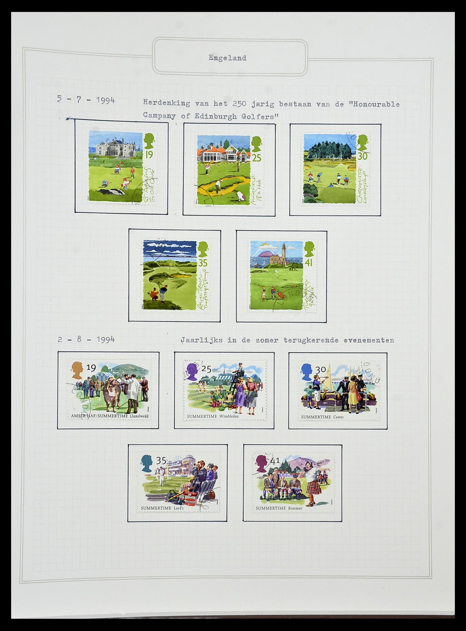 34422 185 - Postzegelverzameling 34422 Engeland 1937-1995.