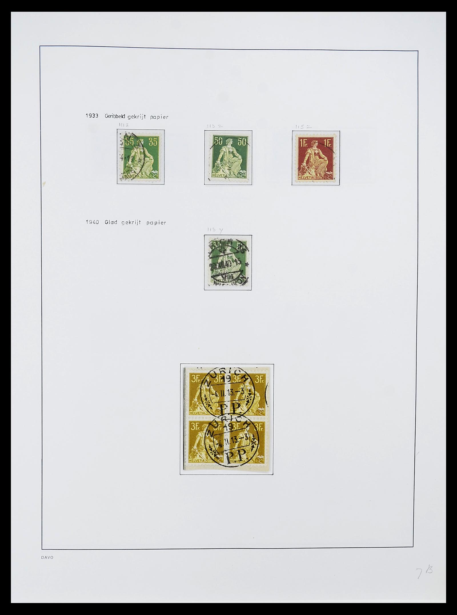 34424 022 - Postzegelverzameling 34424 Zwitserland 1850-2008.