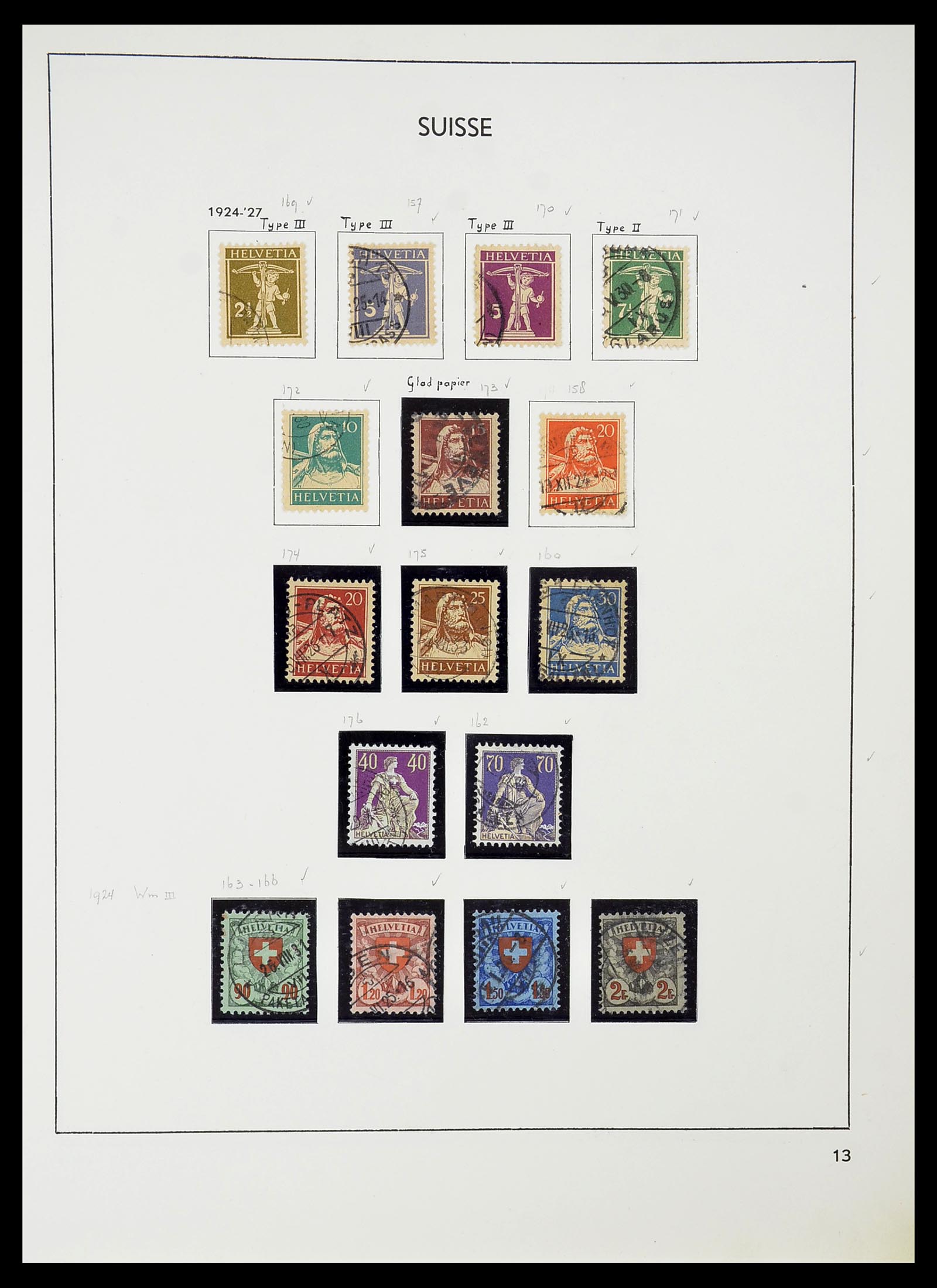 34424 041 - Postzegelverzameling 34424 Zwitserland 1850-2008.