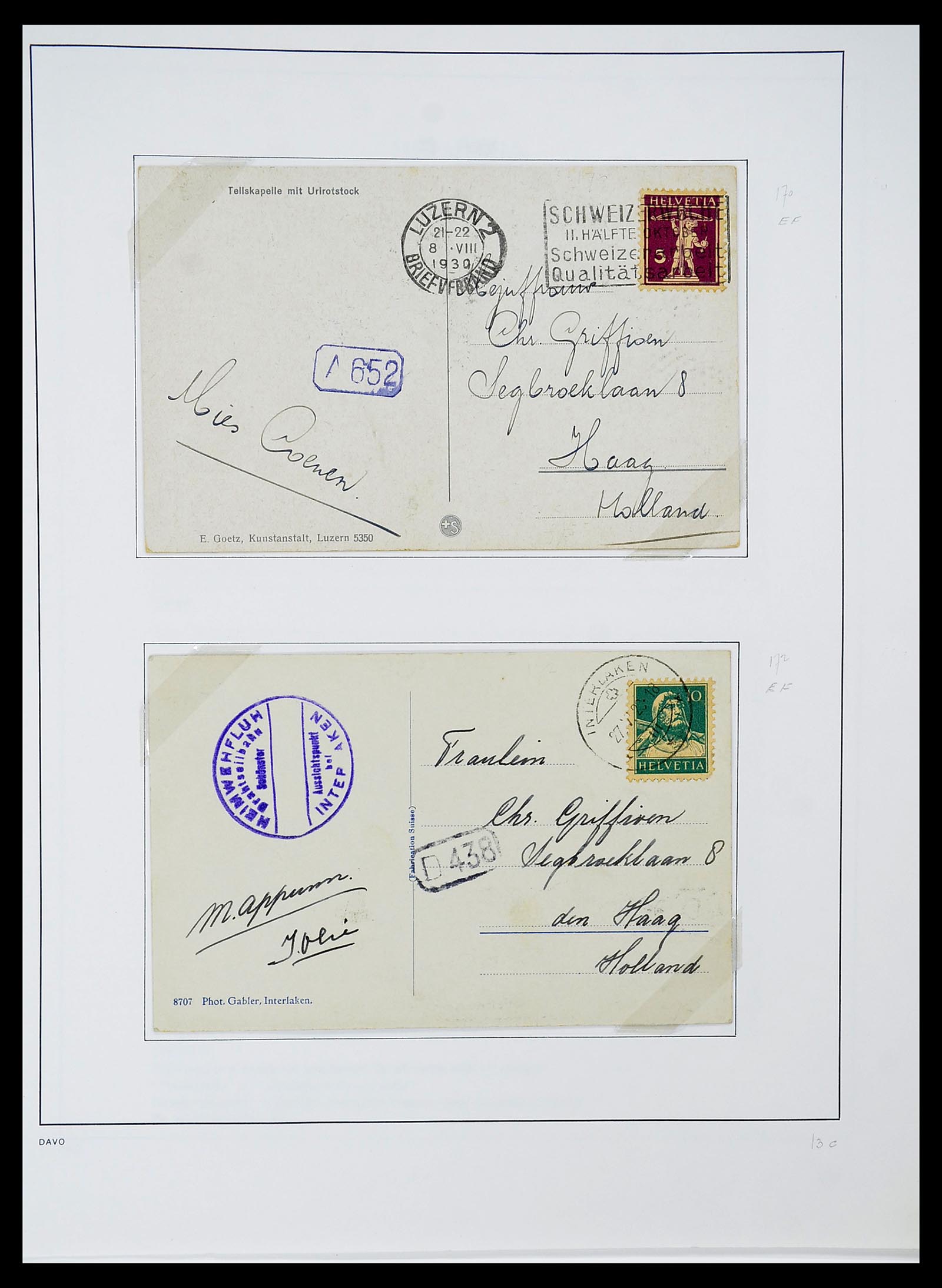 34424 044 - Postzegelverzameling 34424 Zwitserland 1850-2008.