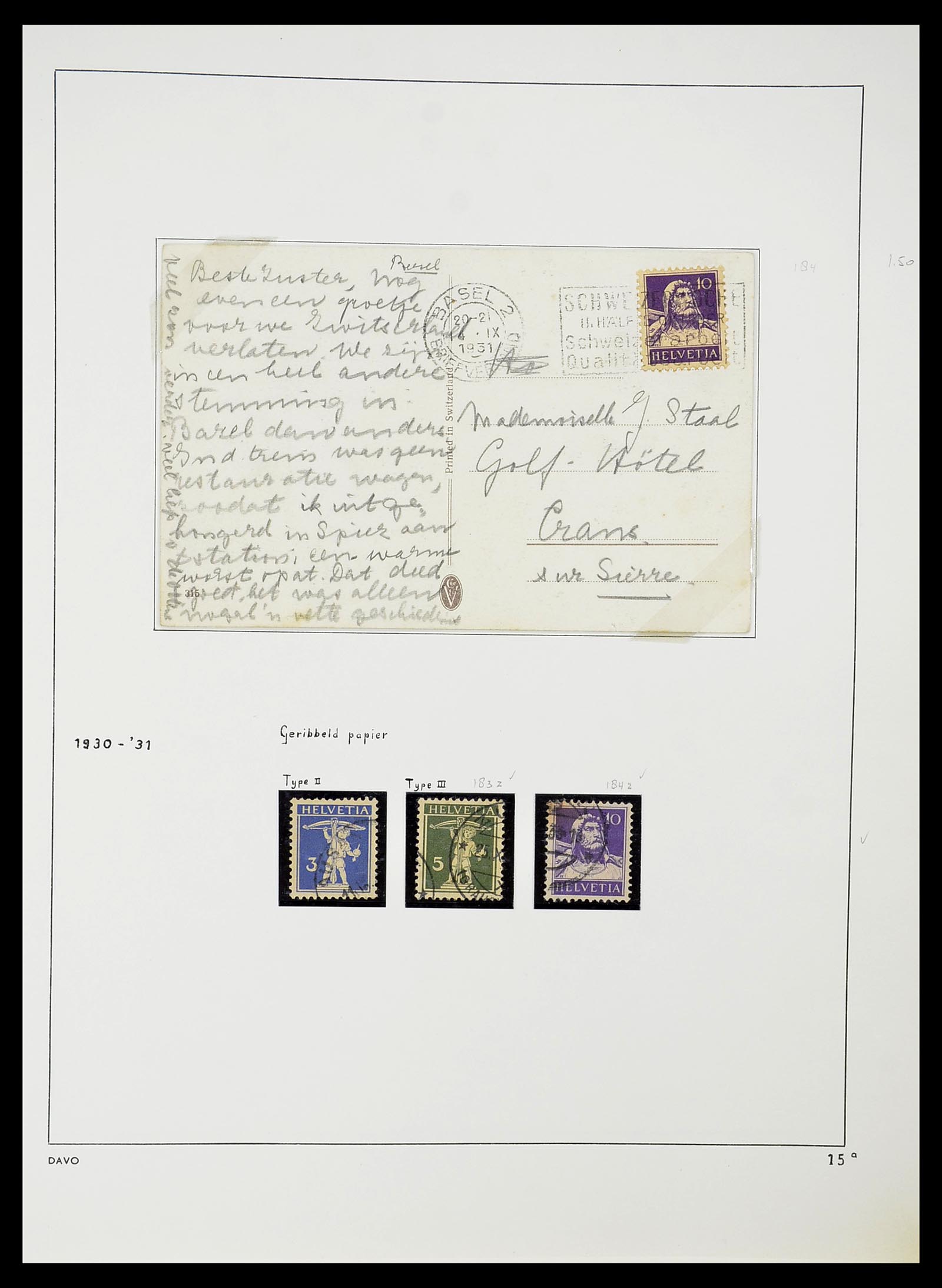 34424 049 - Postzegelverzameling 34424 Zwitserland 1850-2008.