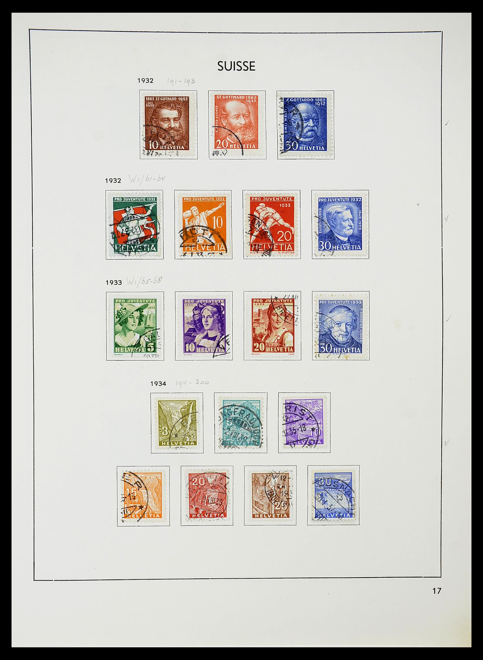 34424 054 - Postzegelverzameling 34424 Zwitserland 1850-2008.