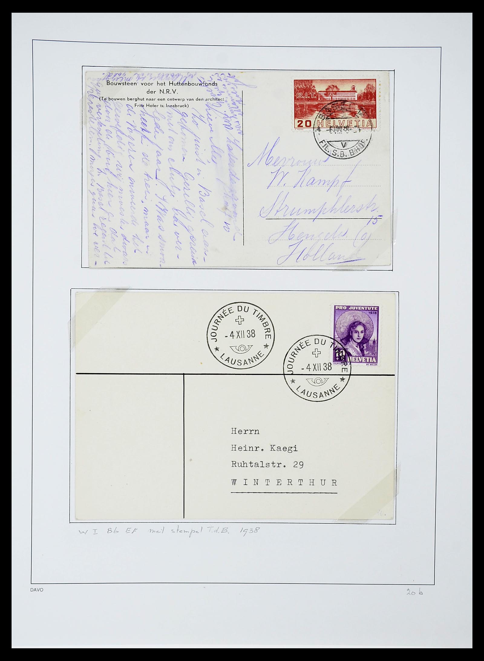 34424 067 - Postzegelverzameling 34424 Zwitserland 1850-2008.