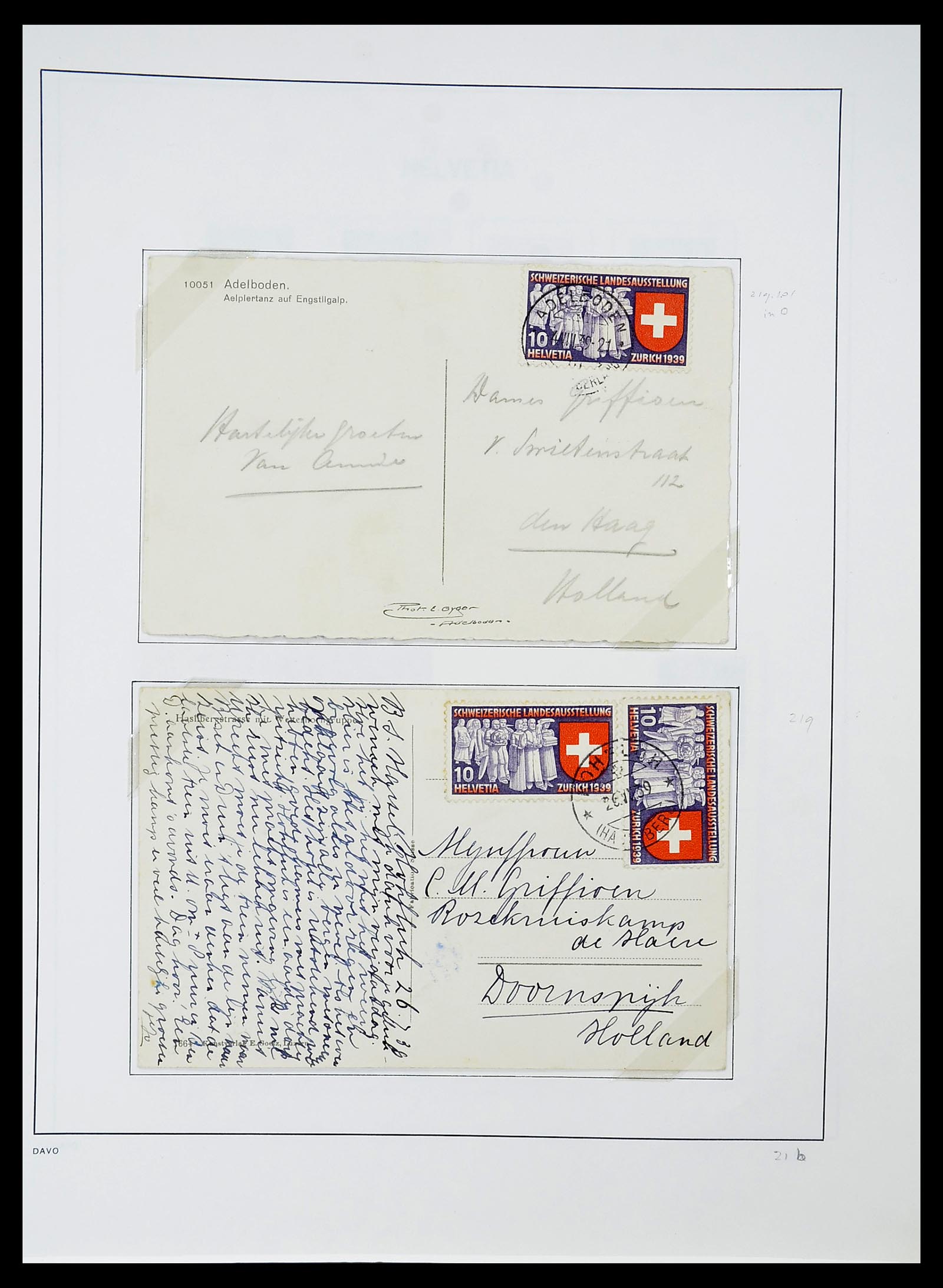 34424 071 - Postzegelverzameling 34424 Zwitserland 1850-2008.