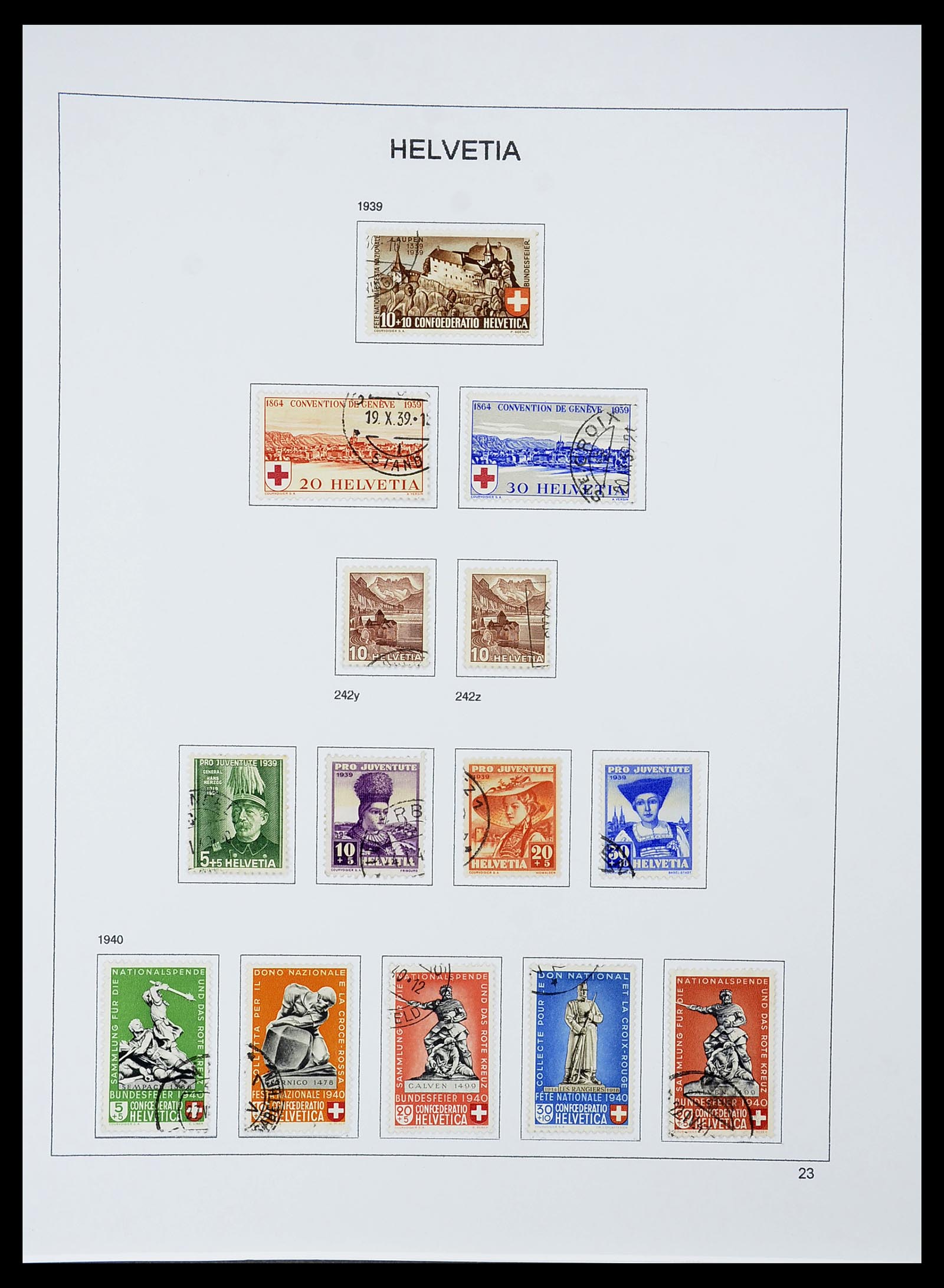 34424 075 - Postzegelverzameling 34424 Zwitserland 1850-2008.