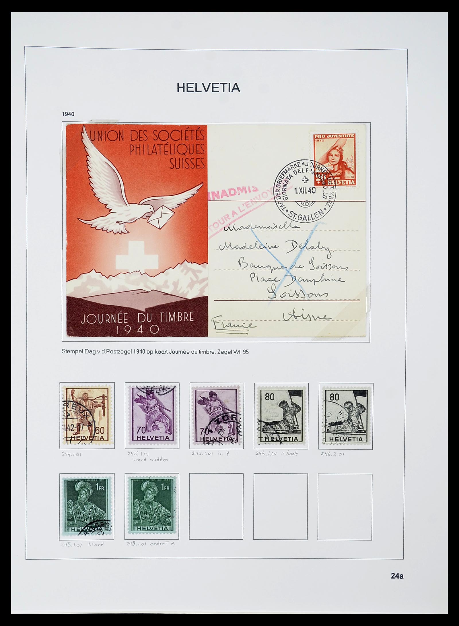 34424 080 - Postzegelverzameling 34424 Zwitserland 1850-2008.