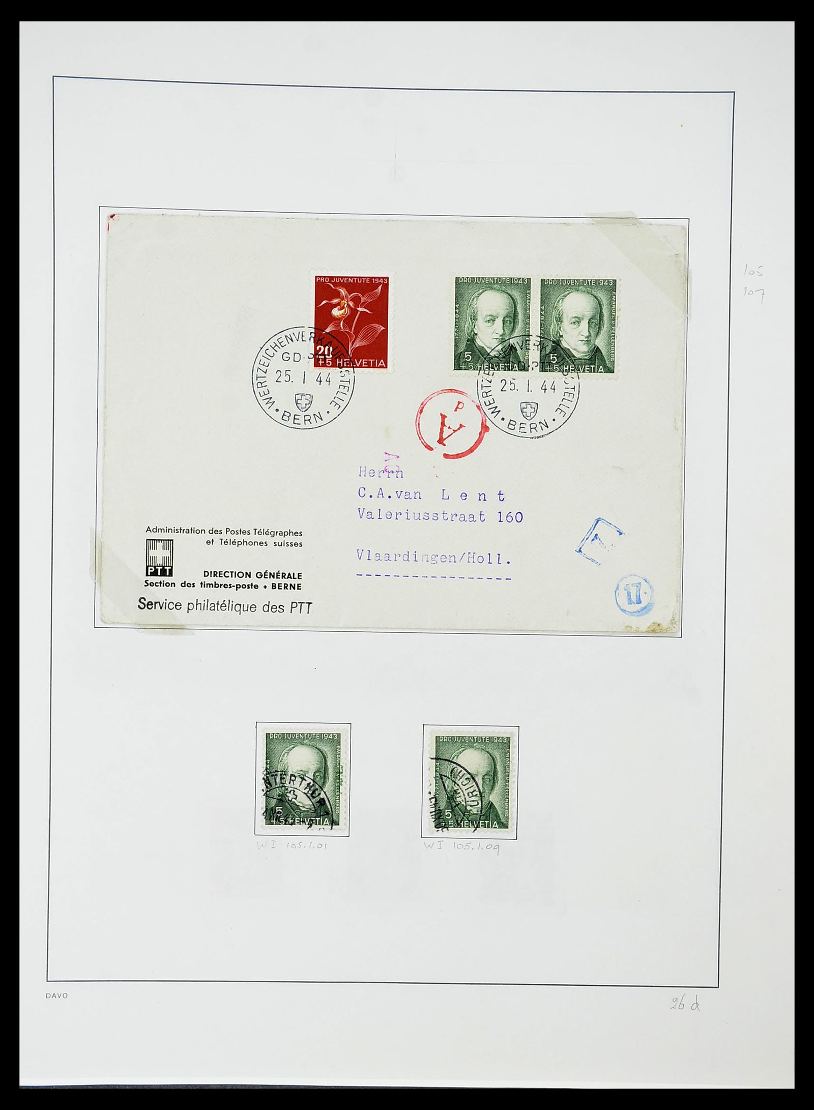 34424 091 - Postzegelverzameling 34424 Zwitserland 1850-2008.