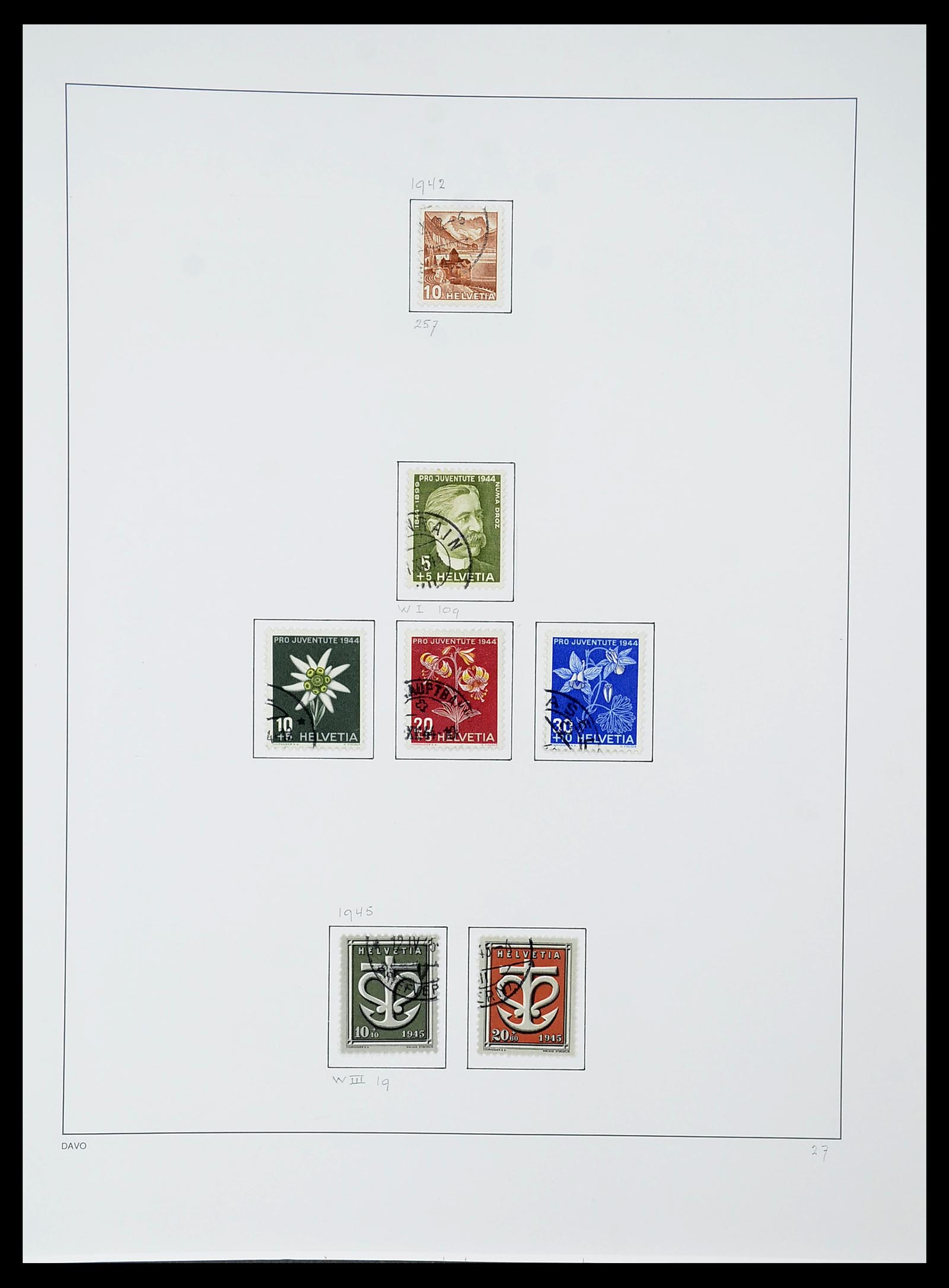 34424 095 - Postzegelverzameling 34424 Zwitserland 1850-2008.