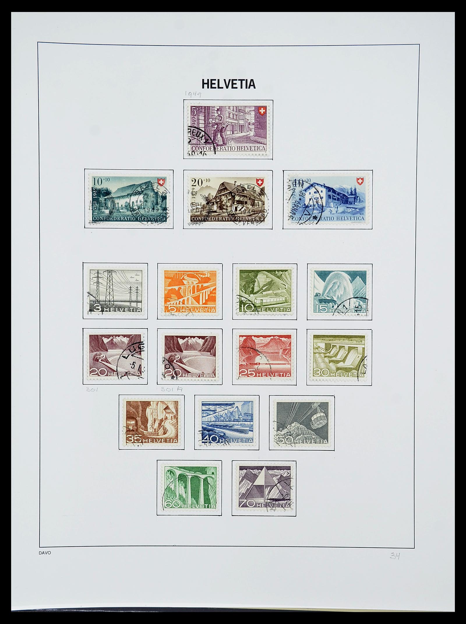 34424 123 - Postzegelverzameling 34424 Zwitserland 1850-2008.