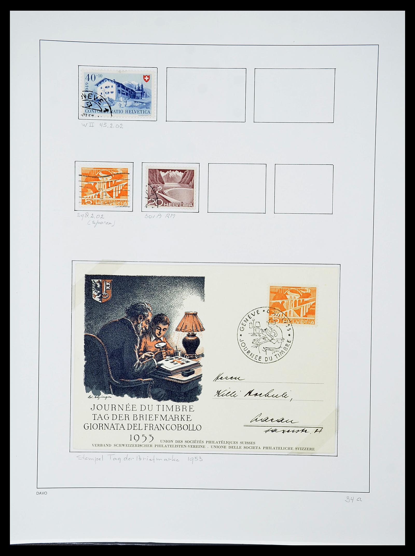 34424 124 - Postzegelverzameling 34424 Zwitserland 1850-2008.