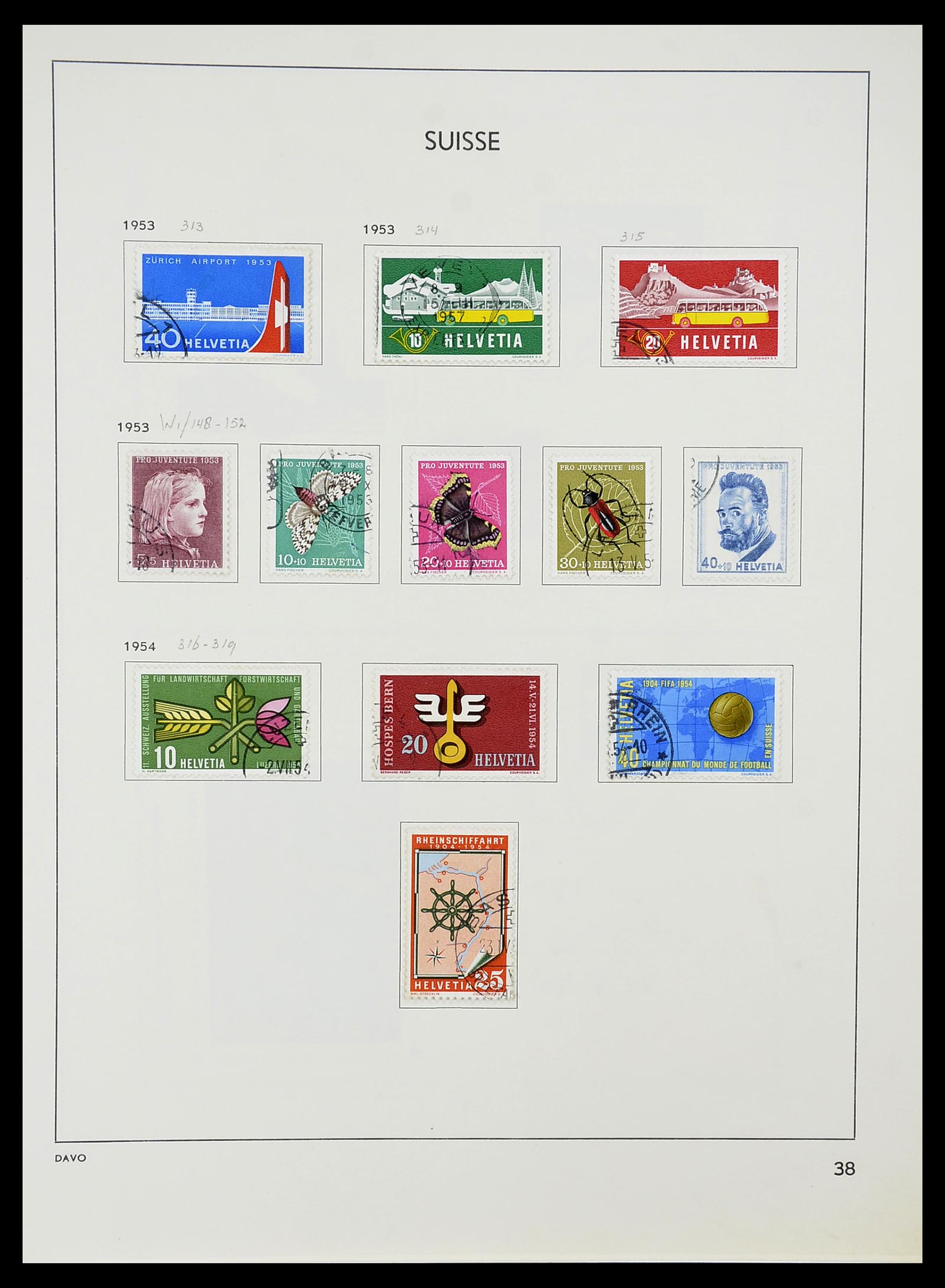 34424 134 - Postzegelverzameling 34424 Zwitserland 1850-2008.