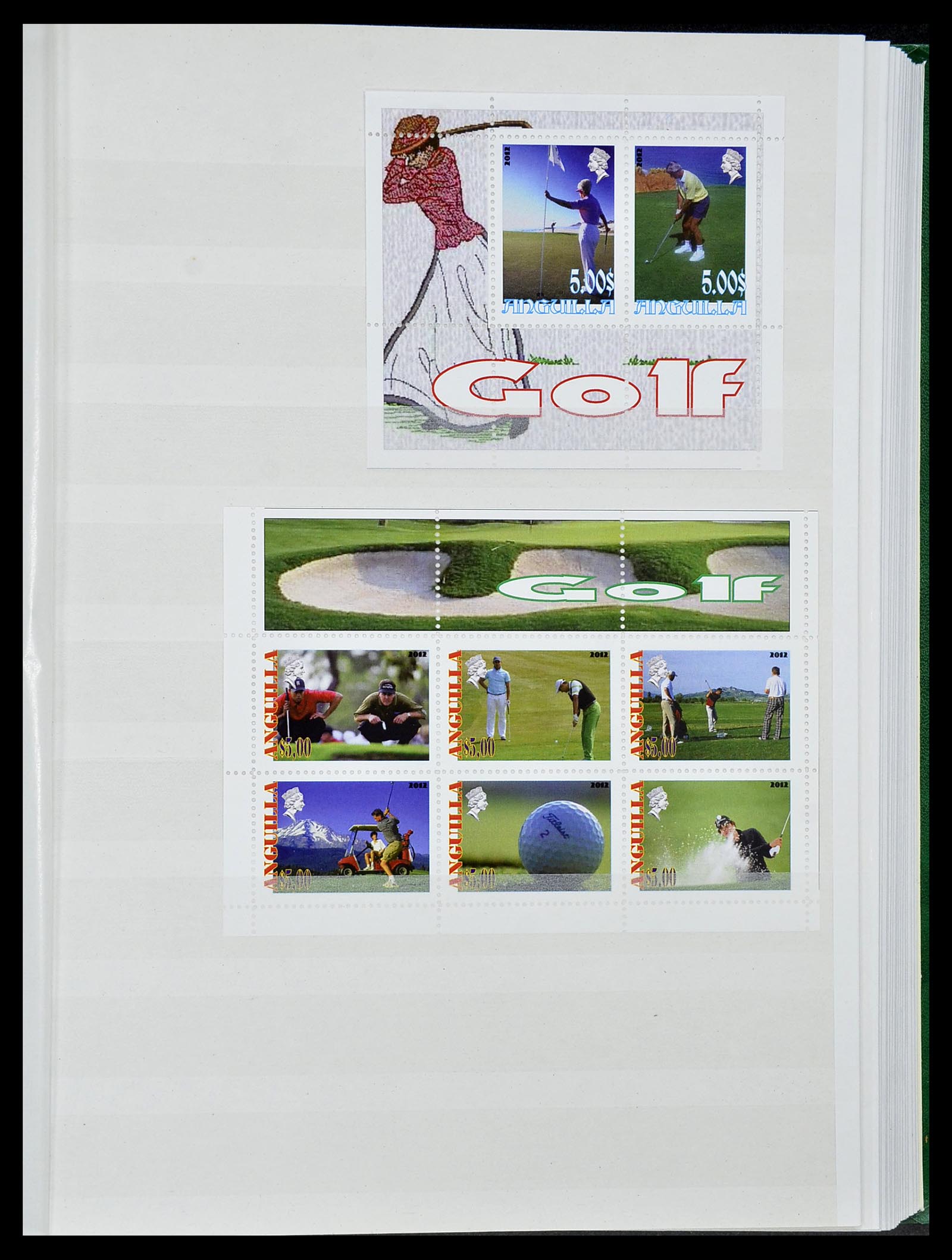 34425 029 - Postzegelverzameling 34425 Motief Golf 1959-2012.