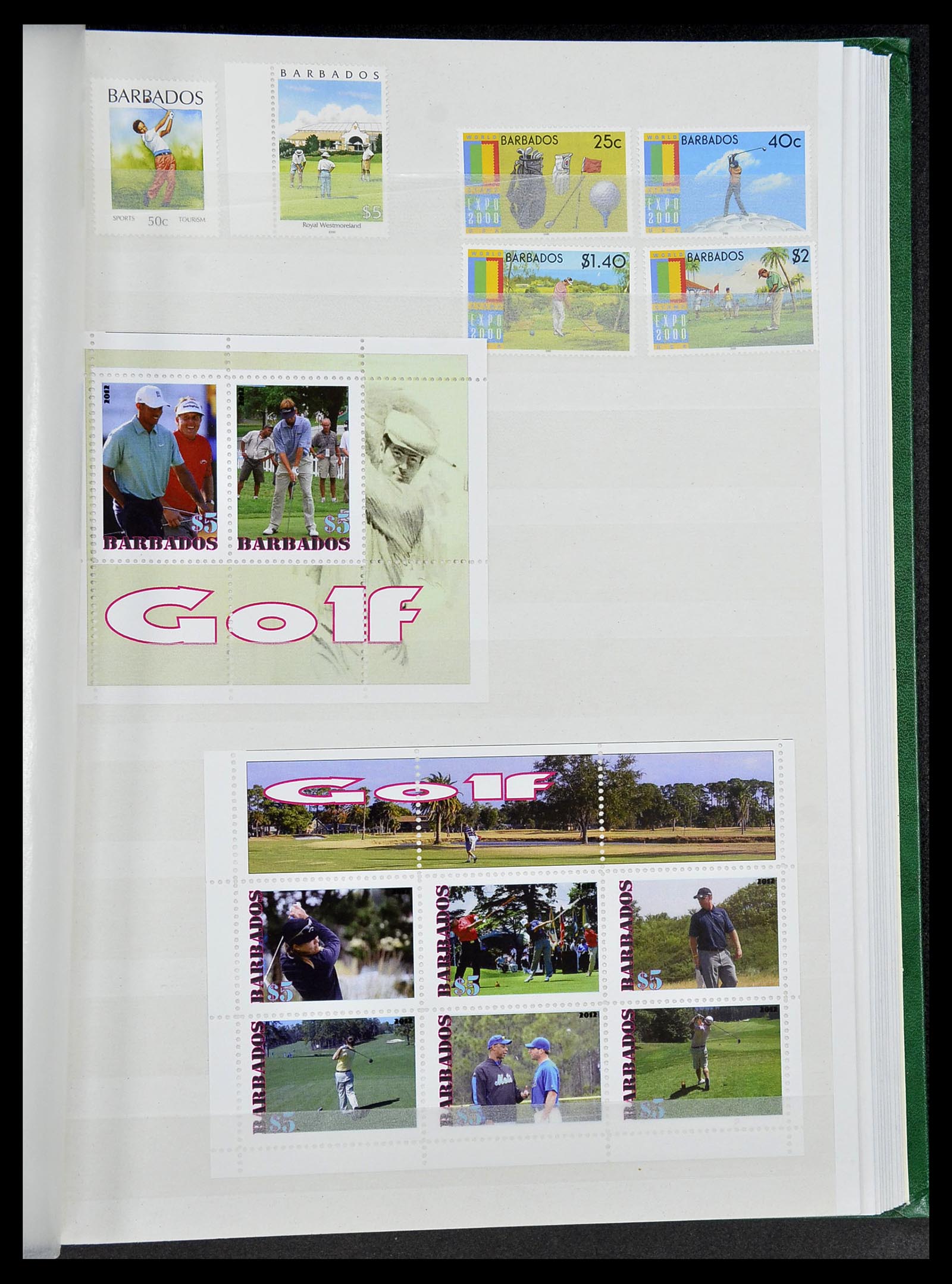 34425 043 - Postzegelverzameling 34425 Motief Golf 1959-2012.