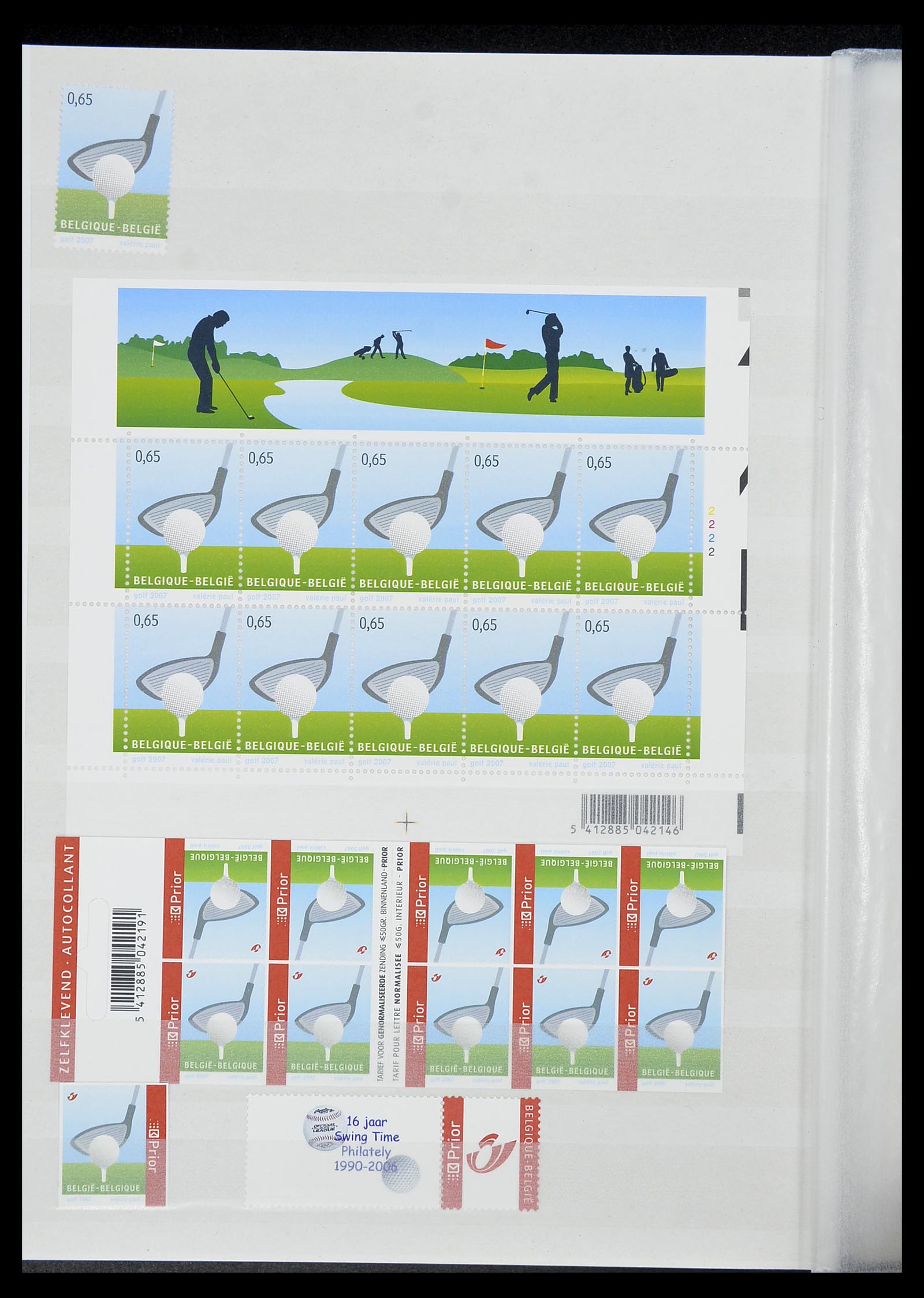 34425 051 - Postzegelverzameling 34425 Motief Golf 1959-2012.