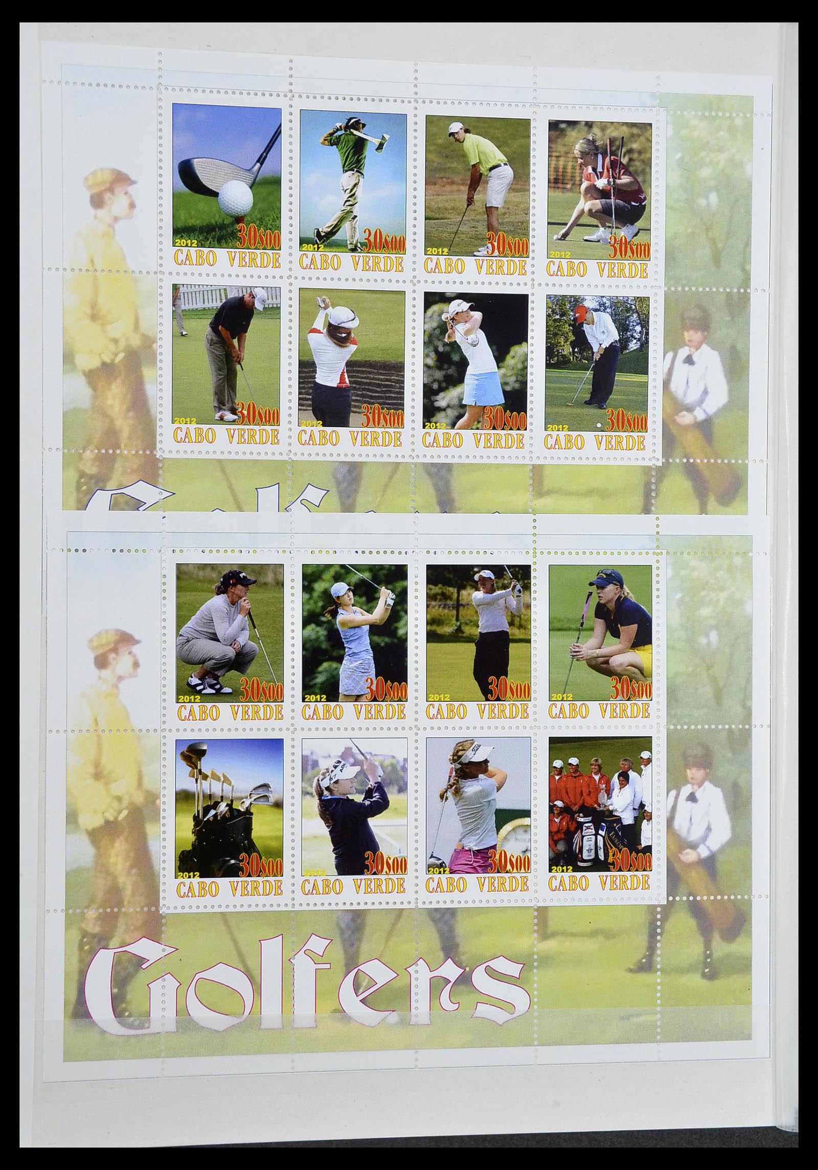 34425 073 - Postzegelverzameling 34425 Motief Golf 1959-2012.