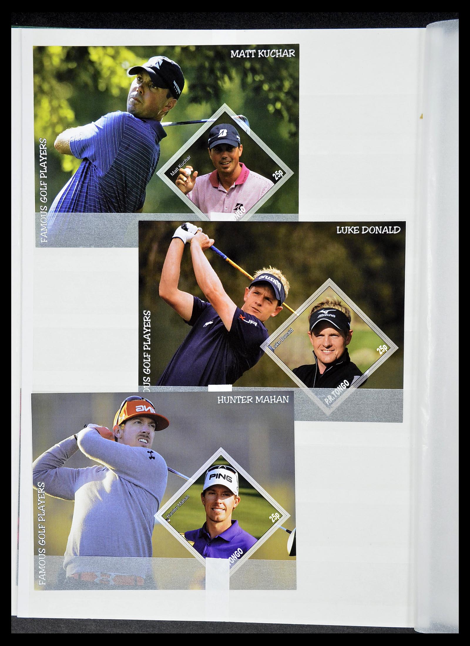 34425 390 - Postzegelverzameling 34425 Motief Golf 1959-2012.