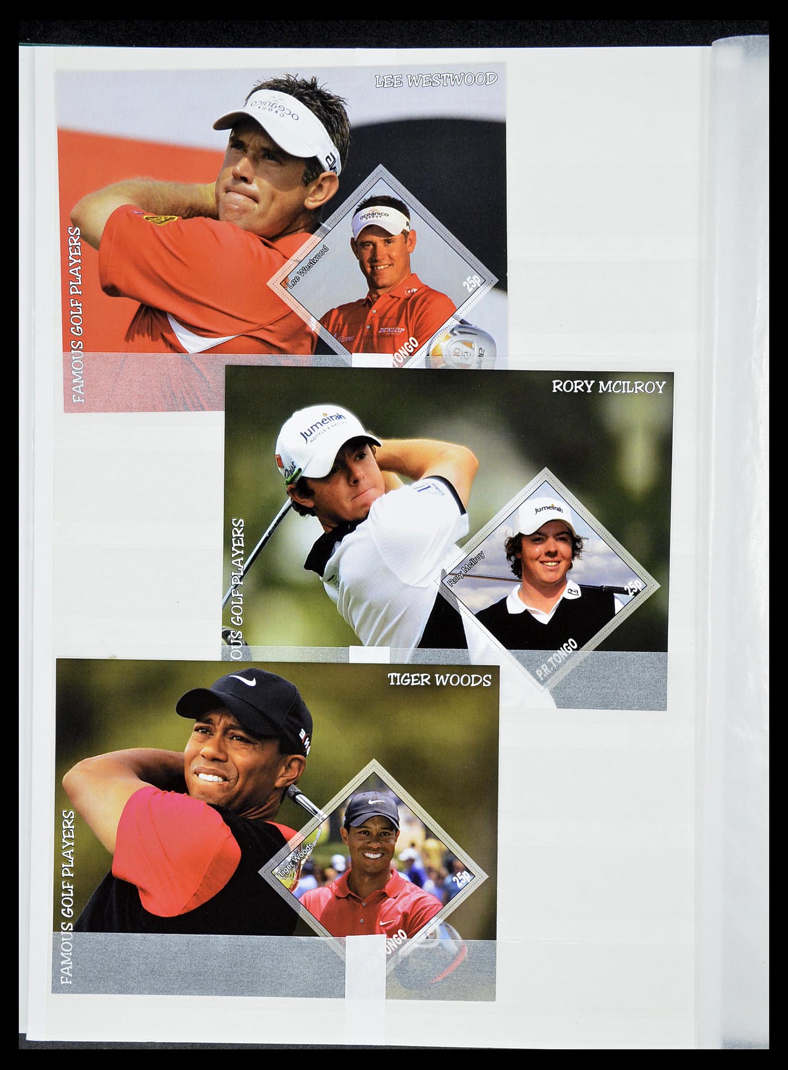 34425 391 - Postzegelverzameling 34425 Motief Golf 1959-2012.