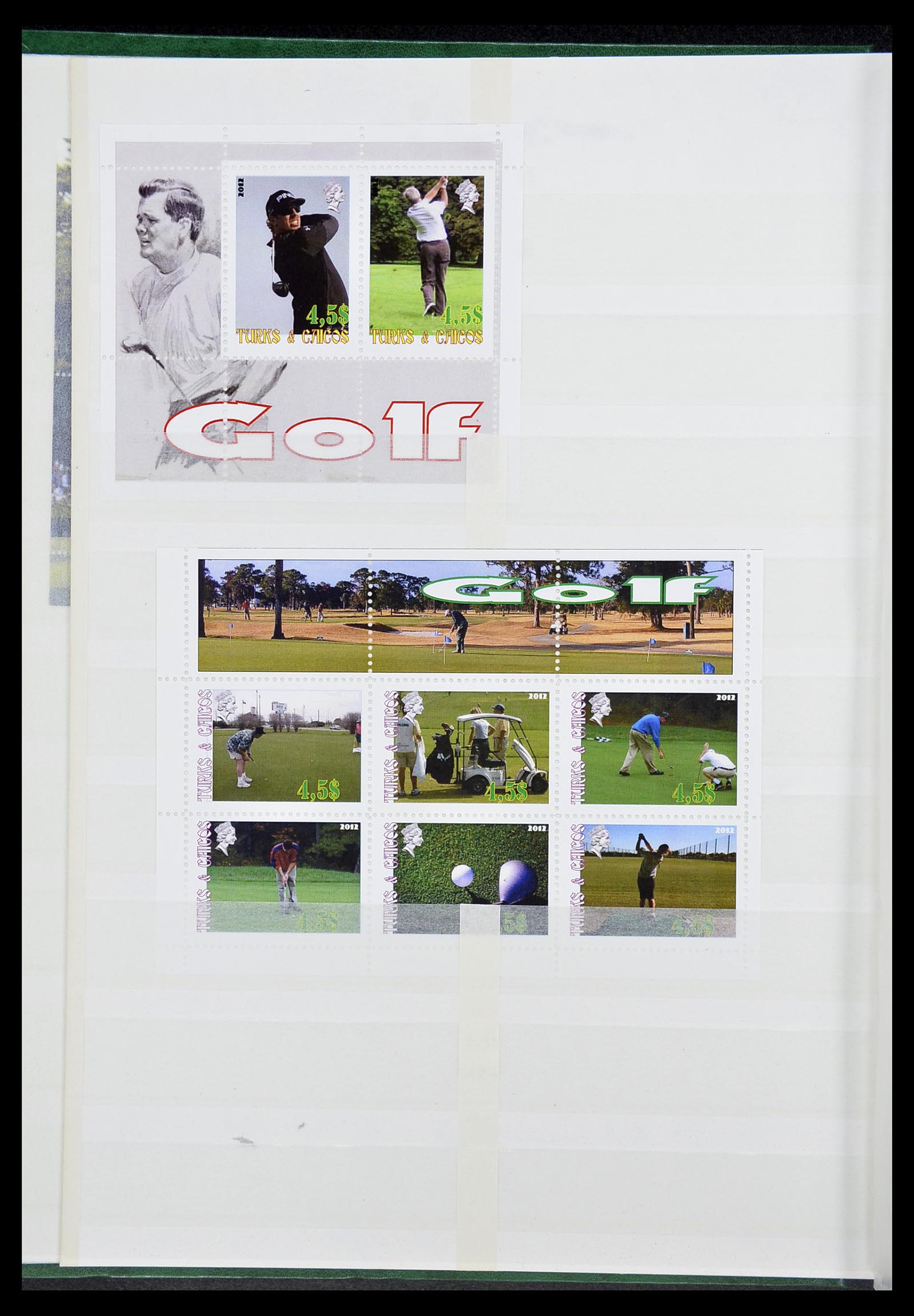 34425 419 - Postzegelverzameling 34425 Motief Golf 1959-2012.