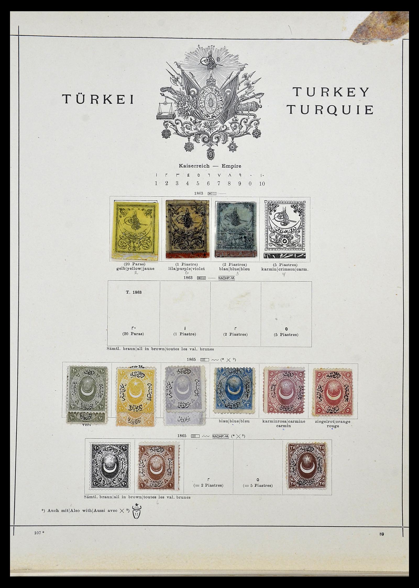 34426 001 - Postzegelverzameling 34426 Turkije 1863-1968.