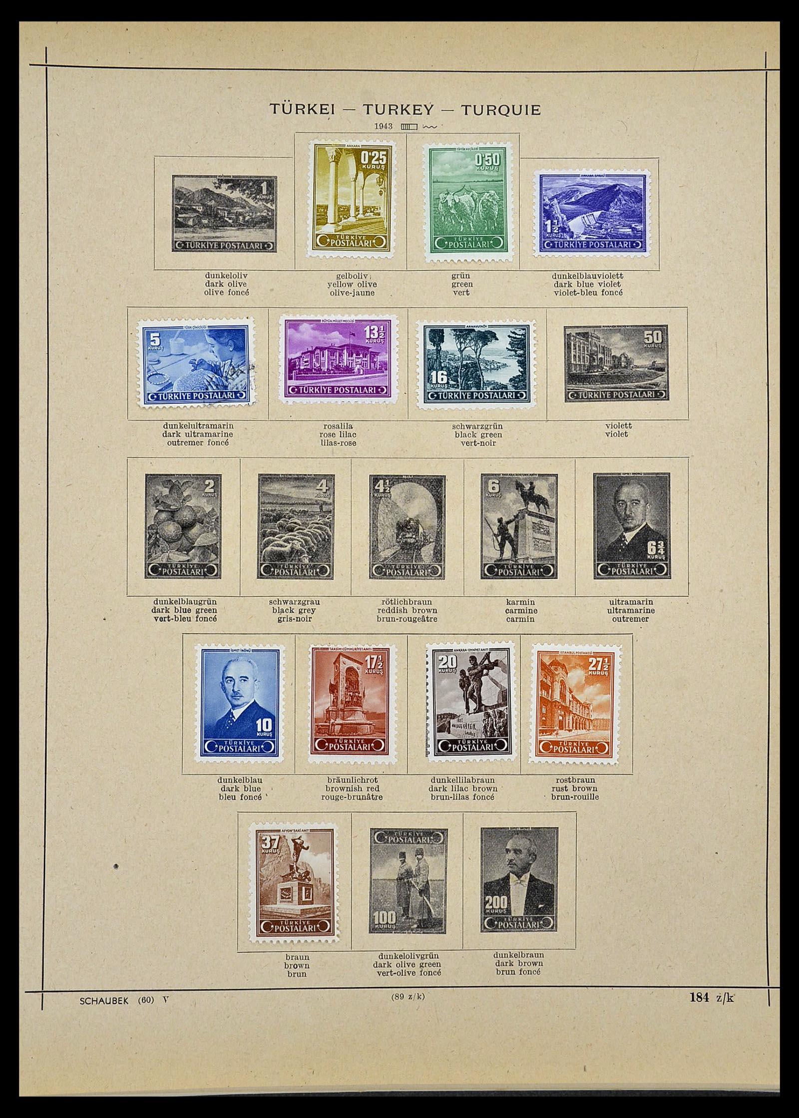 34426 040 - Postzegelverzameling 34426 Turkije 1863-1968.