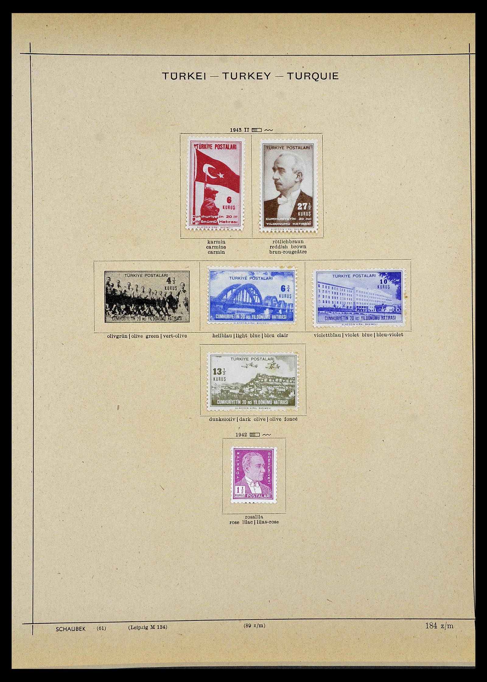 34426 042 - Postzegelverzameling 34426 Turkije 1863-1968.