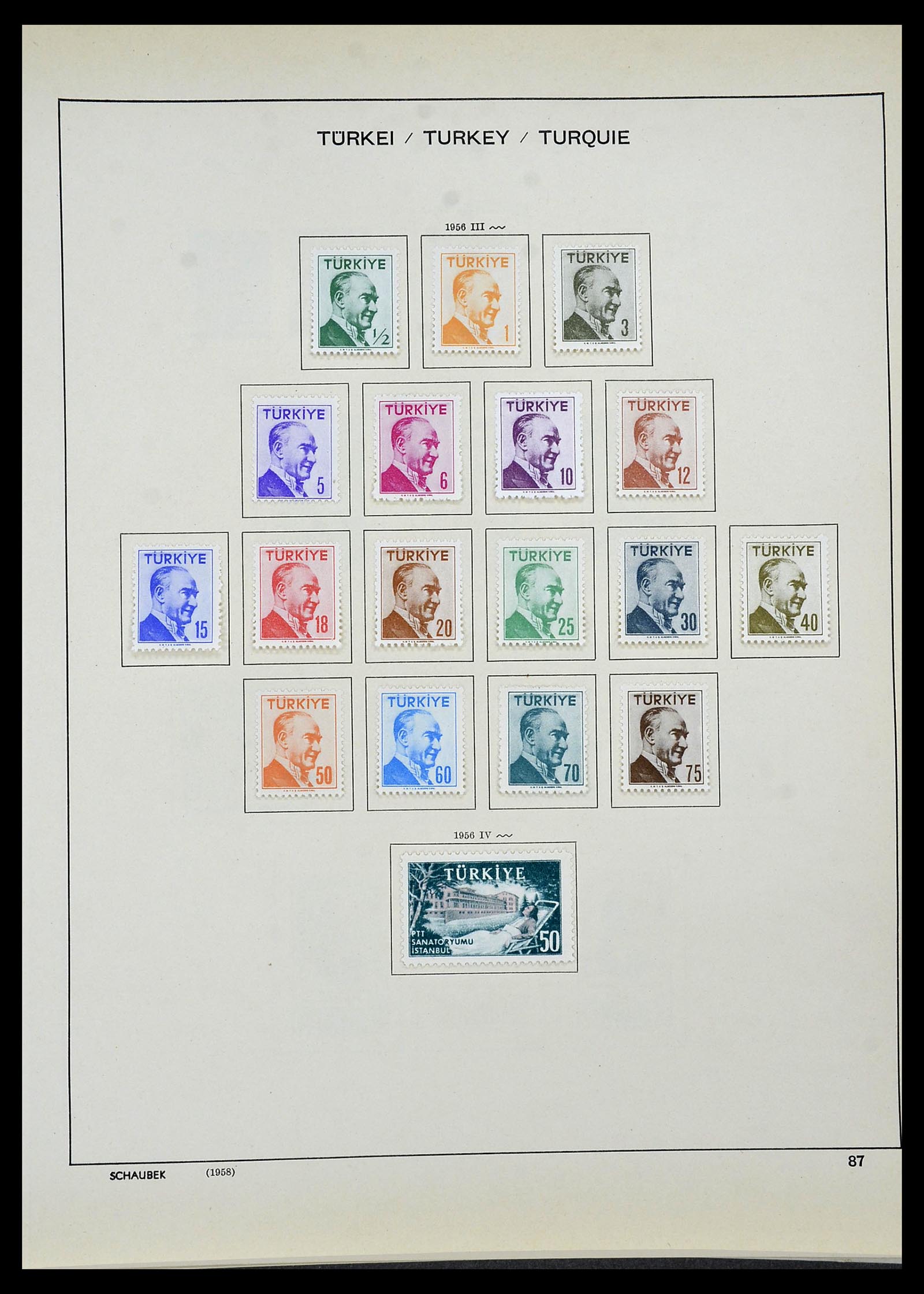 34426 058 - Postzegelverzameling 34426 Turkije 1863-1968.