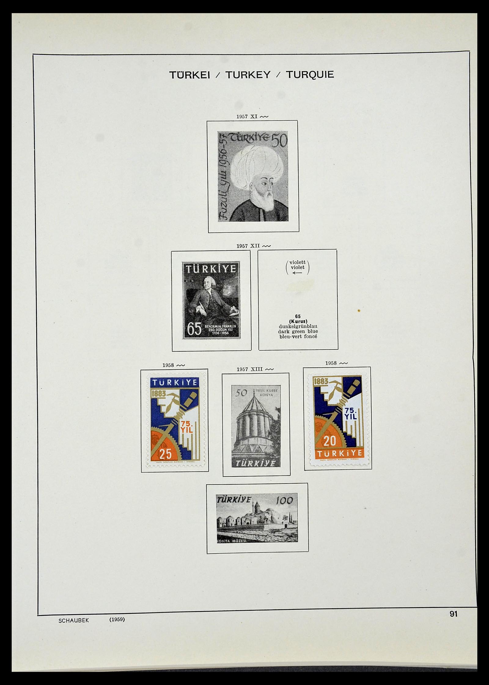 34426 062 - Postzegelverzameling 34426 Turkije 1863-1968.