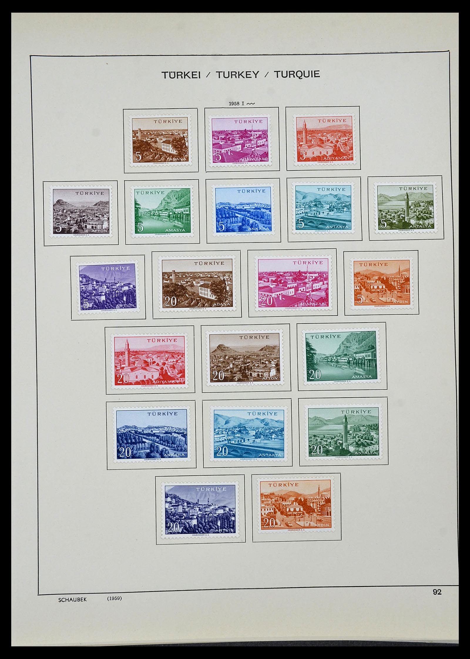 34426 063 - Postzegelverzameling 34426 Turkije 1863-1968.
