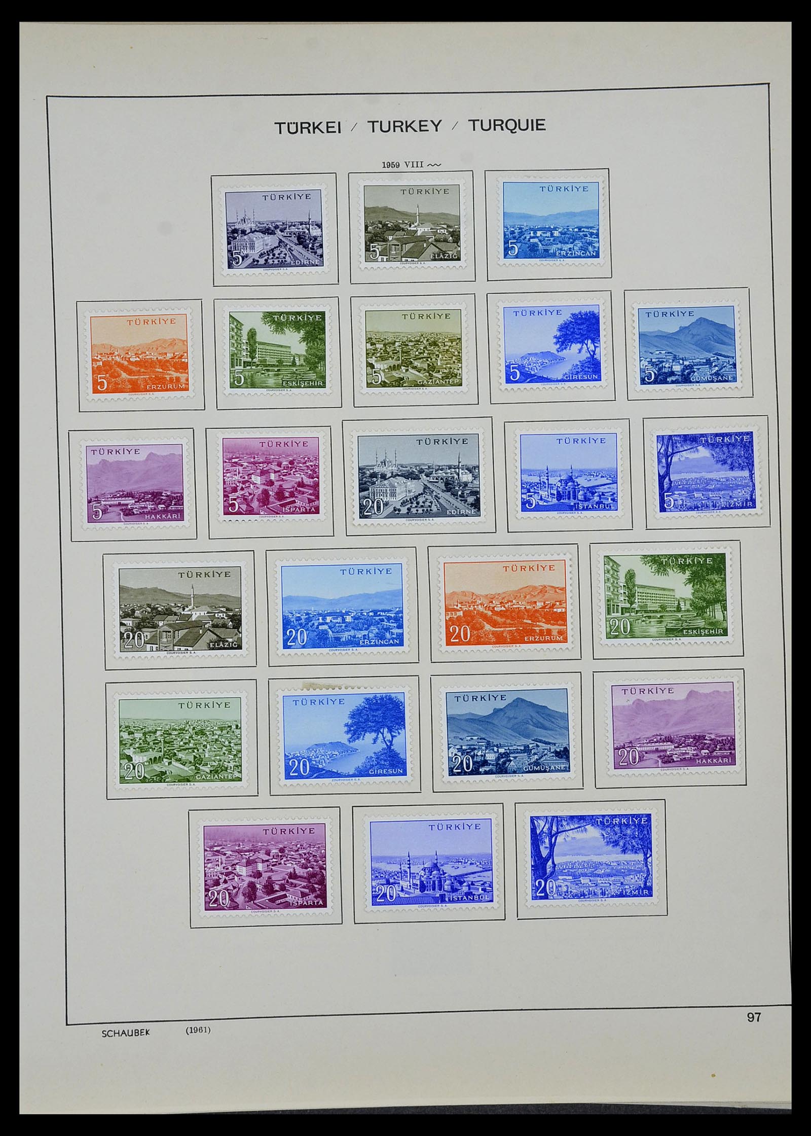 34426 068 - Postzegelverzameling 34426 Turkije 1863-1968.