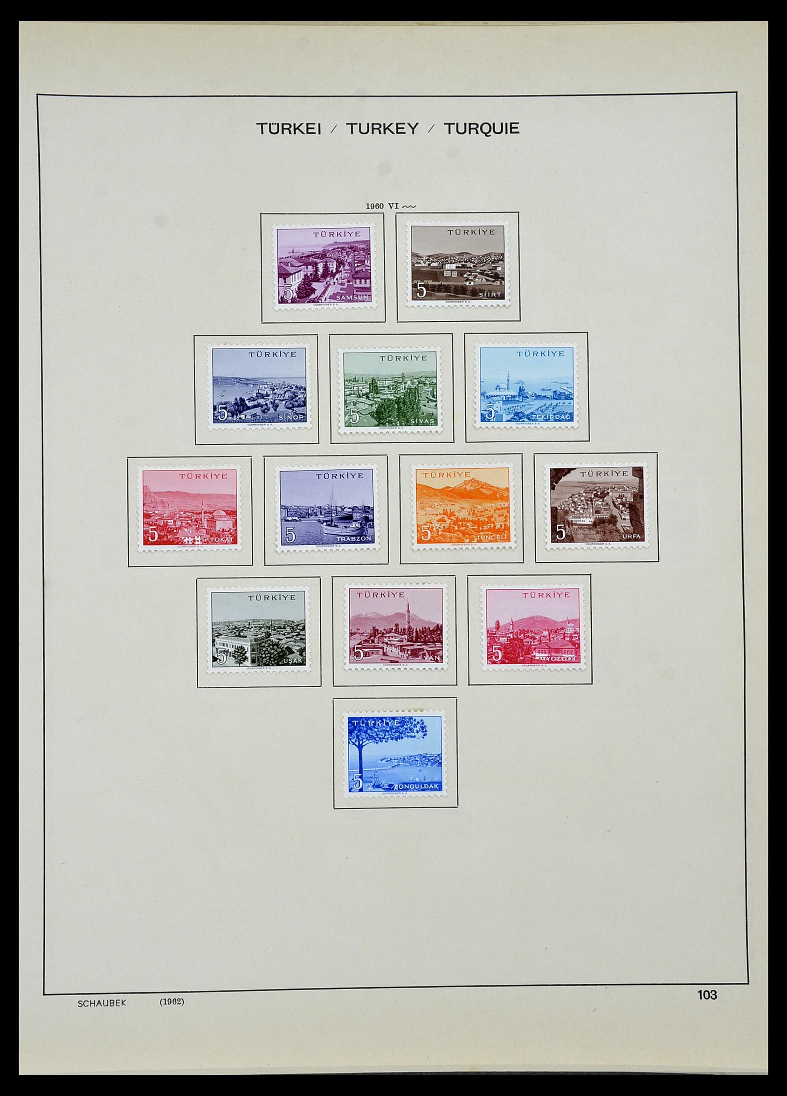 34426 074 - Postzegelverzameling 34426 Turkije 1863-1968.