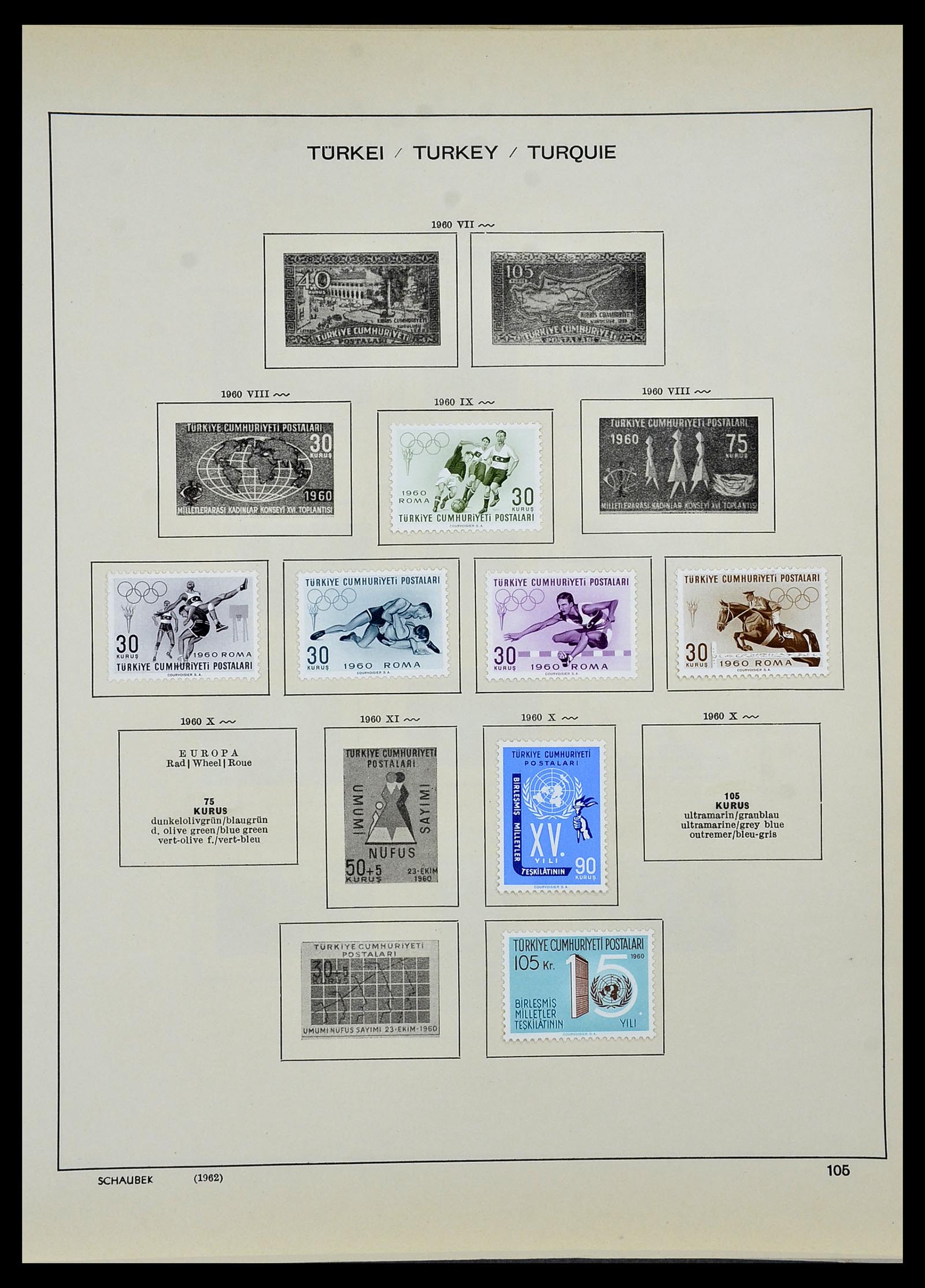 34426 076 - Postzegelverzameling 34426 Turkije 1863-1968.