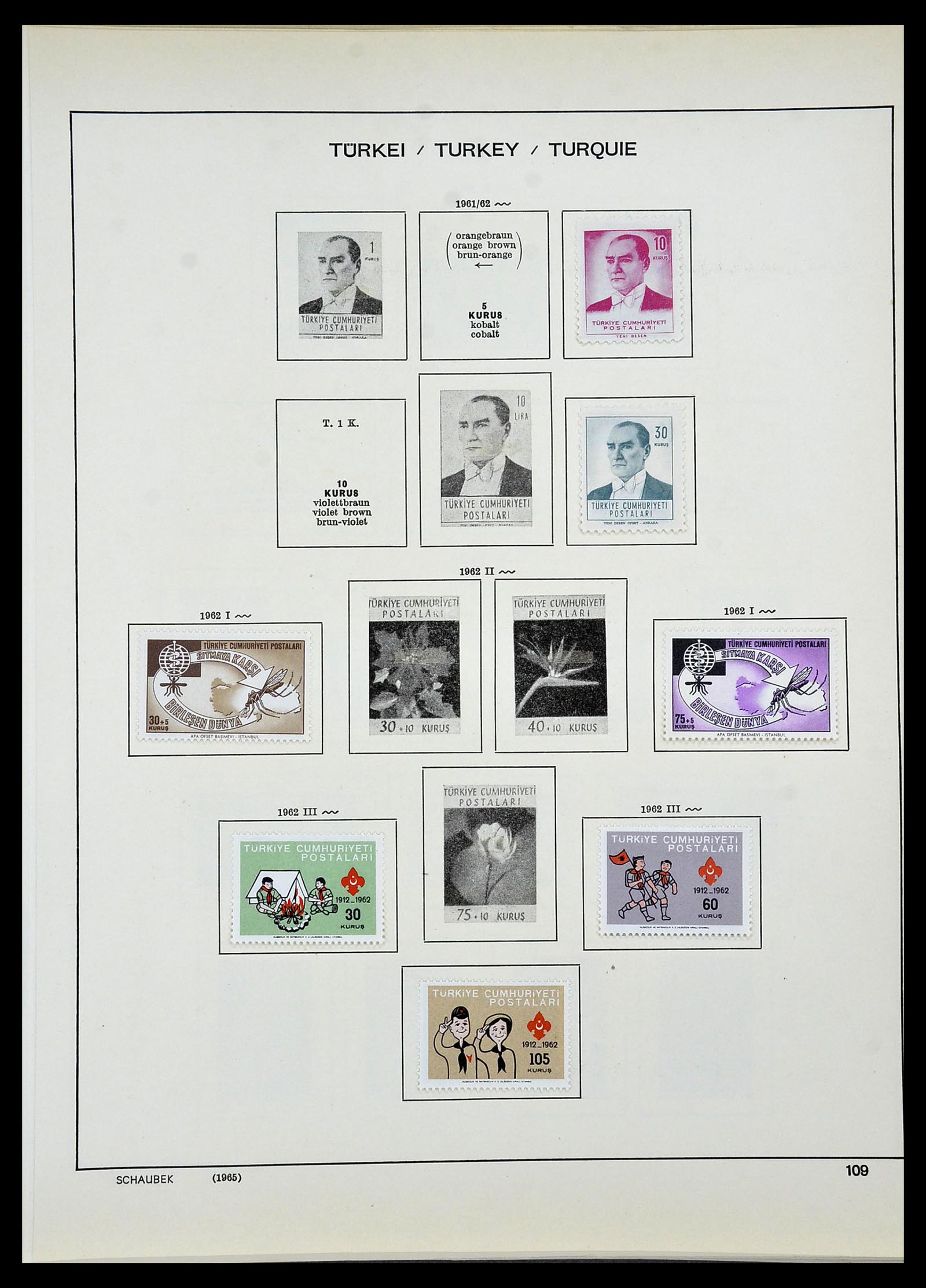 34426 080 - Postzegelverzameling 34426 Turkije 1863-1968.