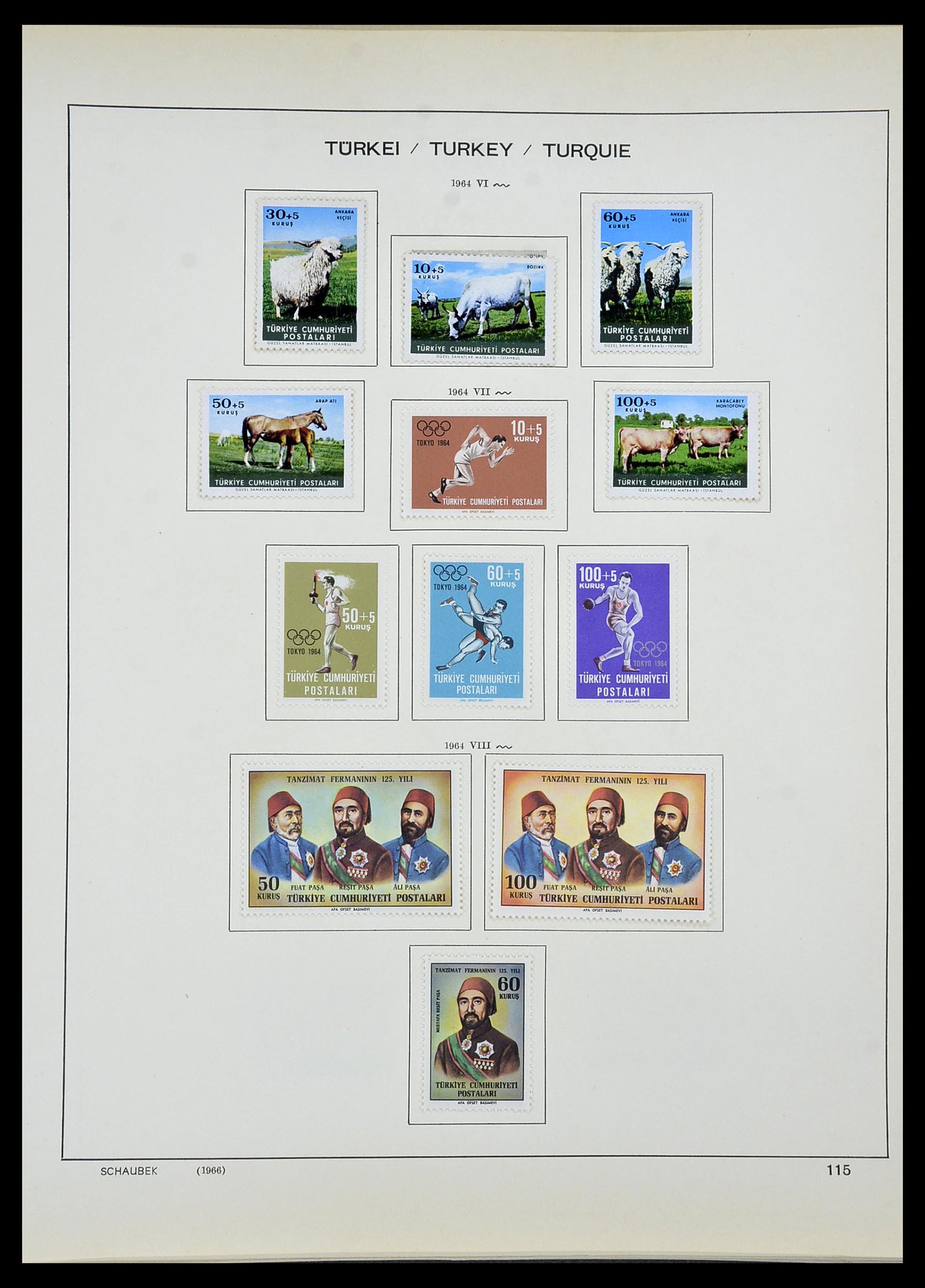 34426 086 - Postzegelverzameling 34426 Turkije 1863-1968.