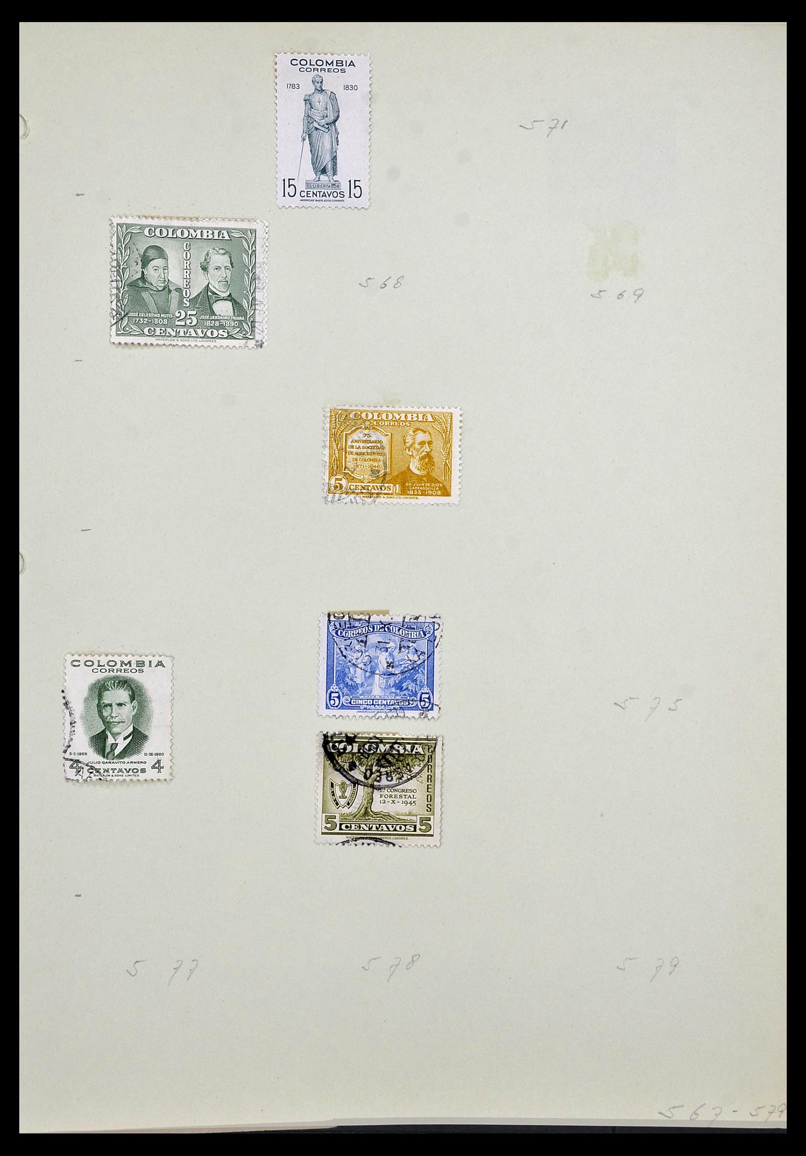 34427 013 - Postzegelverzameling 34427 Colombia 1883-1968.