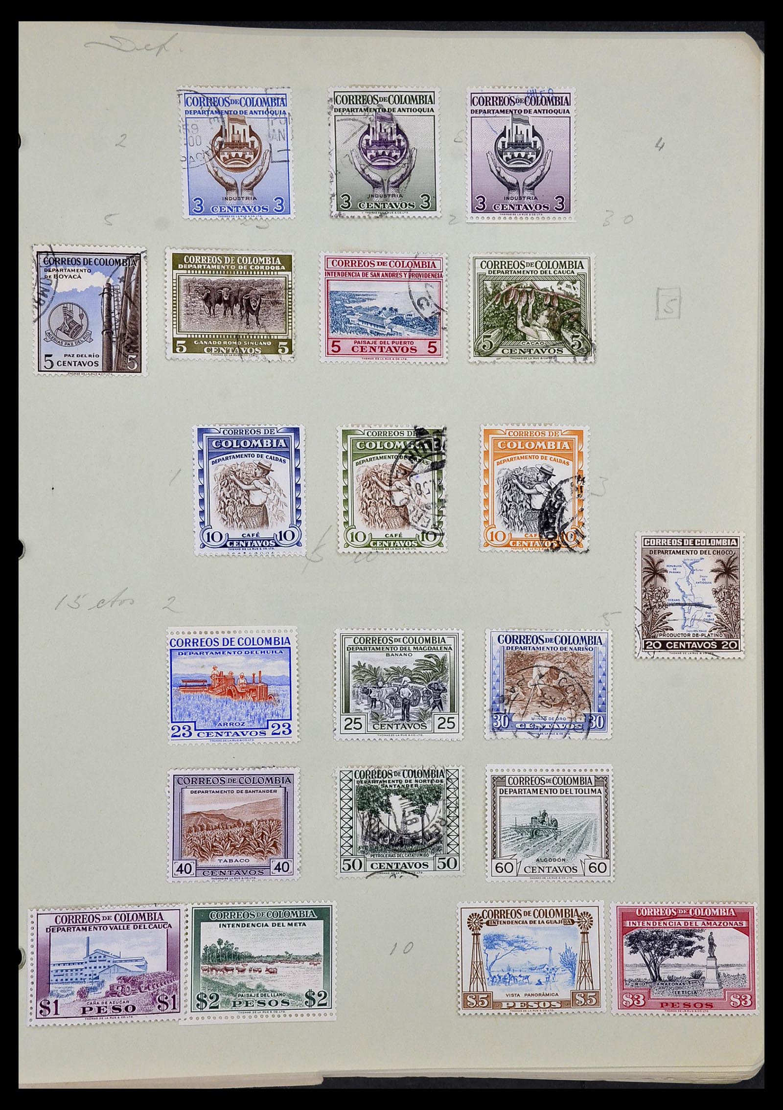 34427 022 - Postzegelverzameling 34427 Colombia 1883-1968.