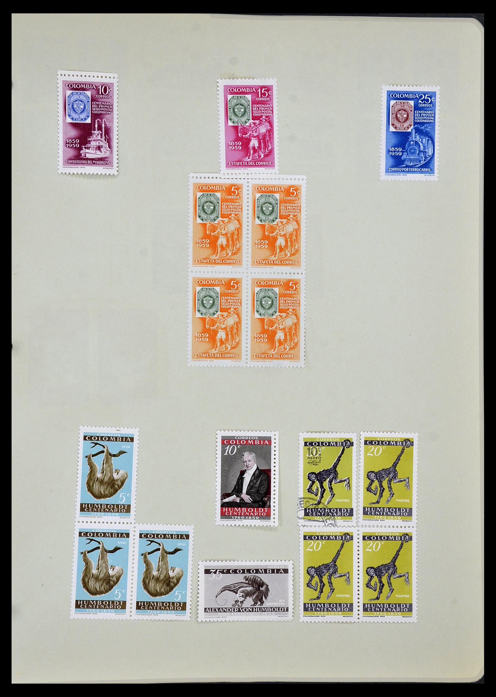 34427 032 - Postzegelverzameling 34427 Colombia 1883-1968.
