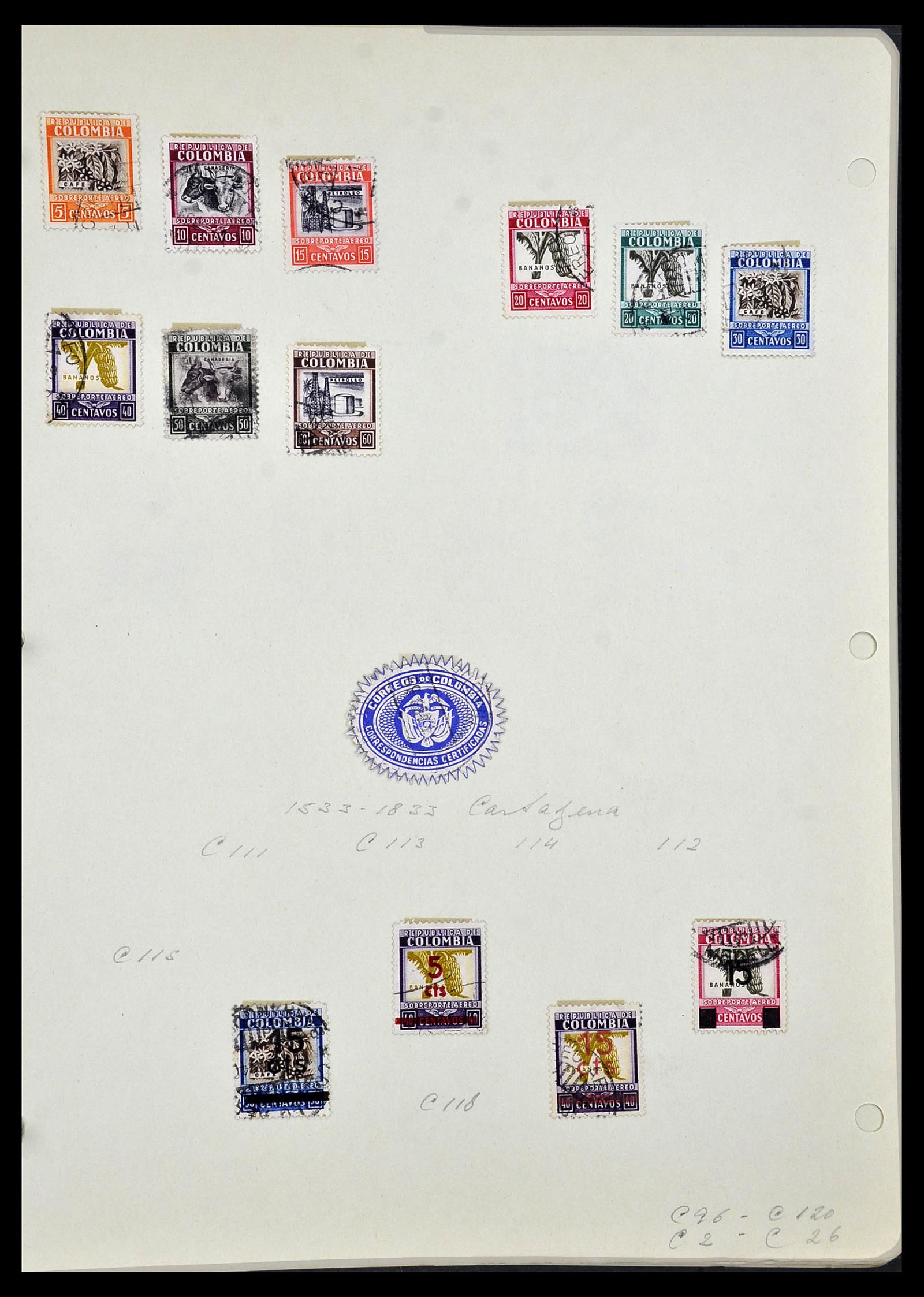 34427 036 - Postzegelverzameling 34427 Colombia 1883-1968.