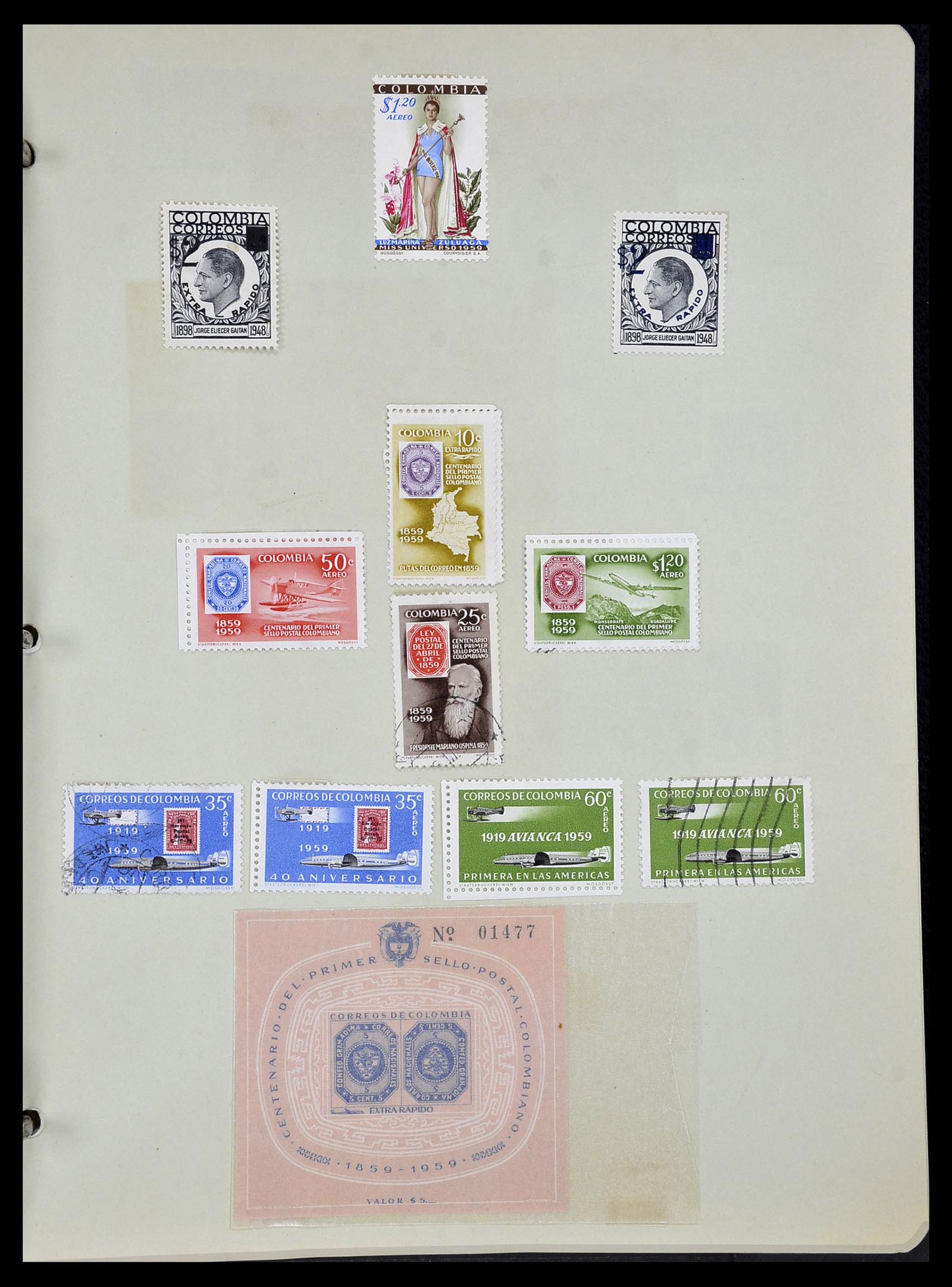 34427 051 - Postzegelverzameling 34427 Colombia 1883-1968.