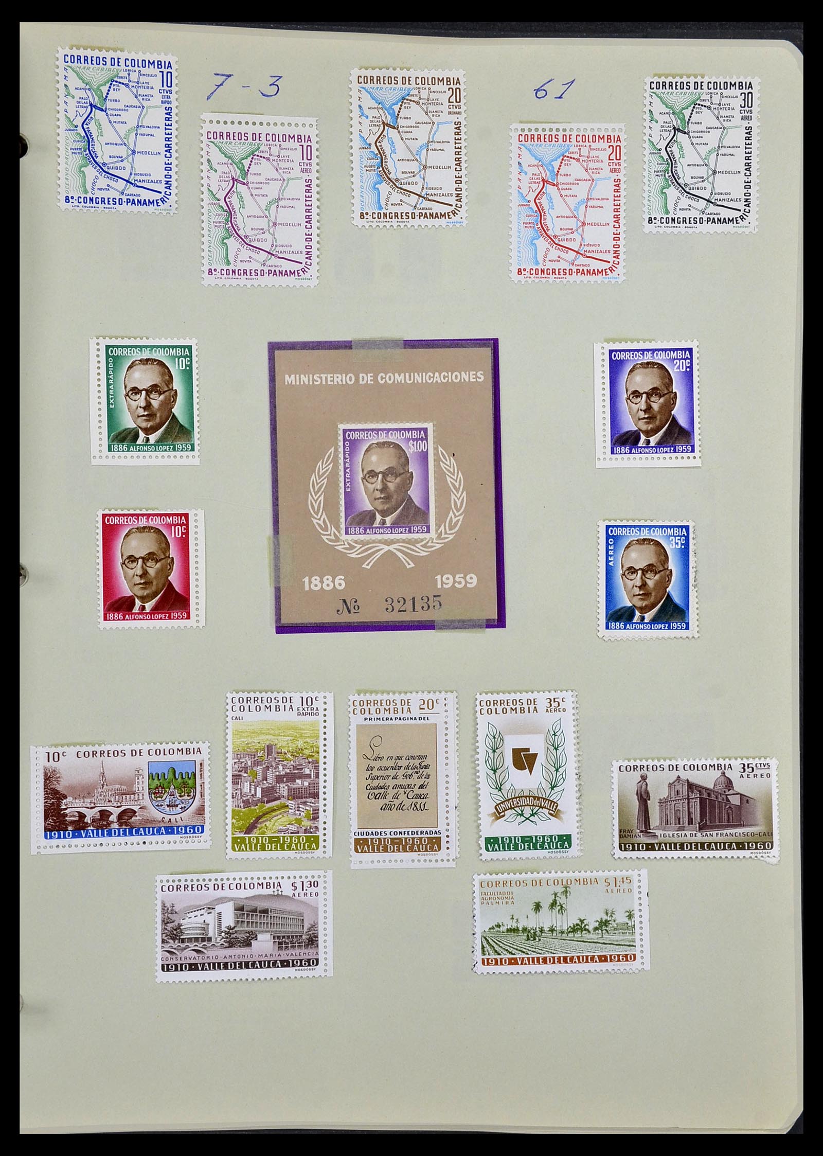 34427 059 - Postzegelverzameling 34427 Colombia 1883-1968.