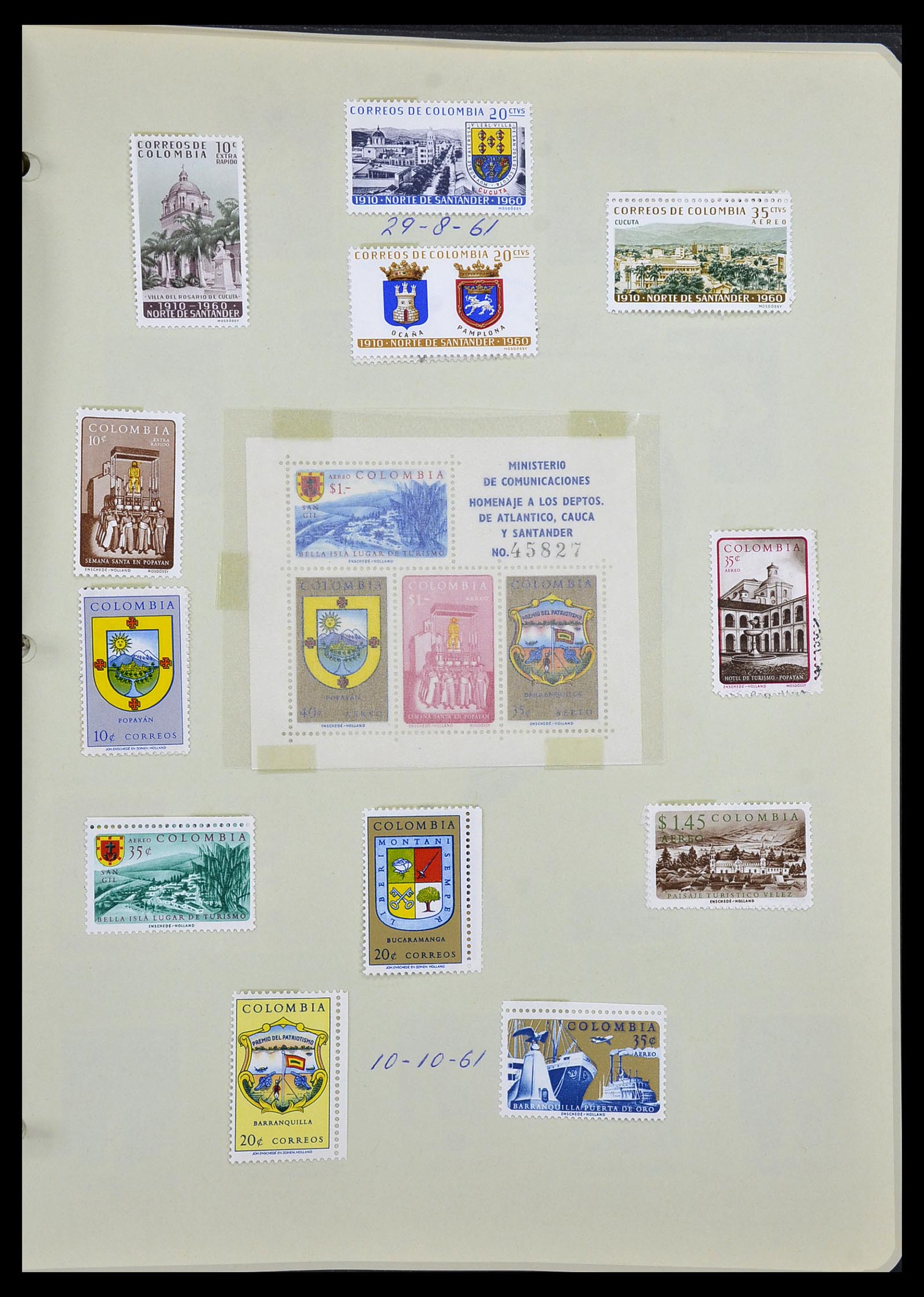 34427 060 - Postzegelverzameling 34427 Colombia 1883-1968.